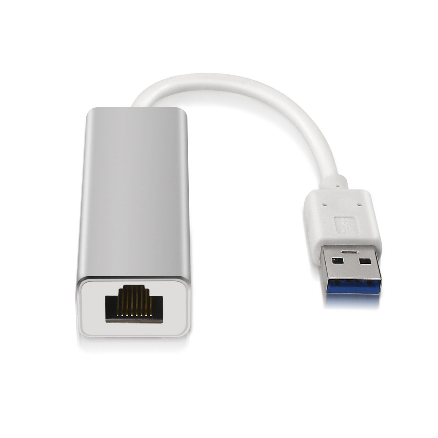 AISENS A106-0049 cambiador de g+®nero para cable RJ-45 USB 2.0 Type-A Plata, Blanco