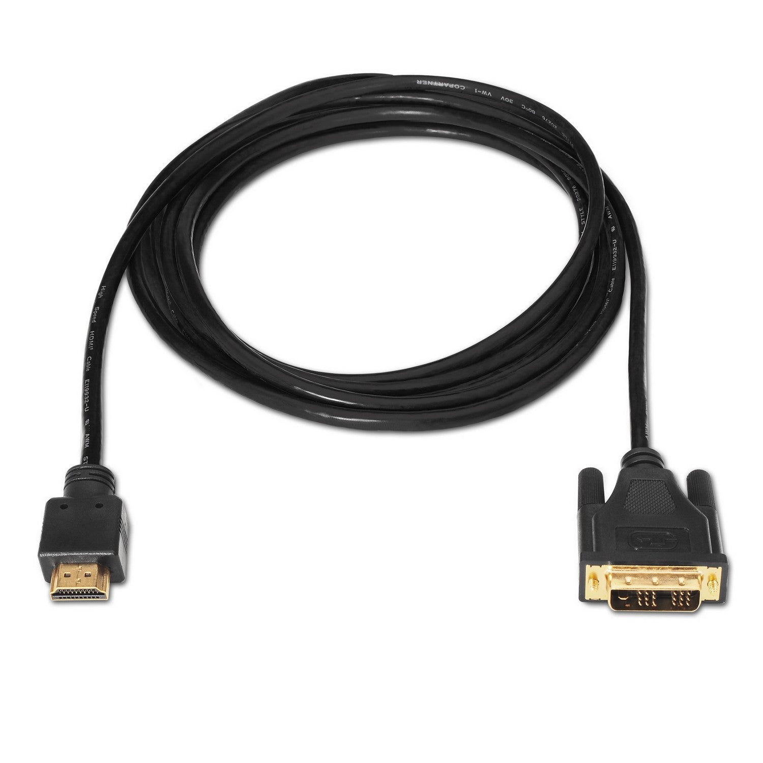 AISENS A117-0090 adaptador de cable de v+¡deo 1,8 m HDMI tipo A (Est+índar) DVI 18+1 Negro
