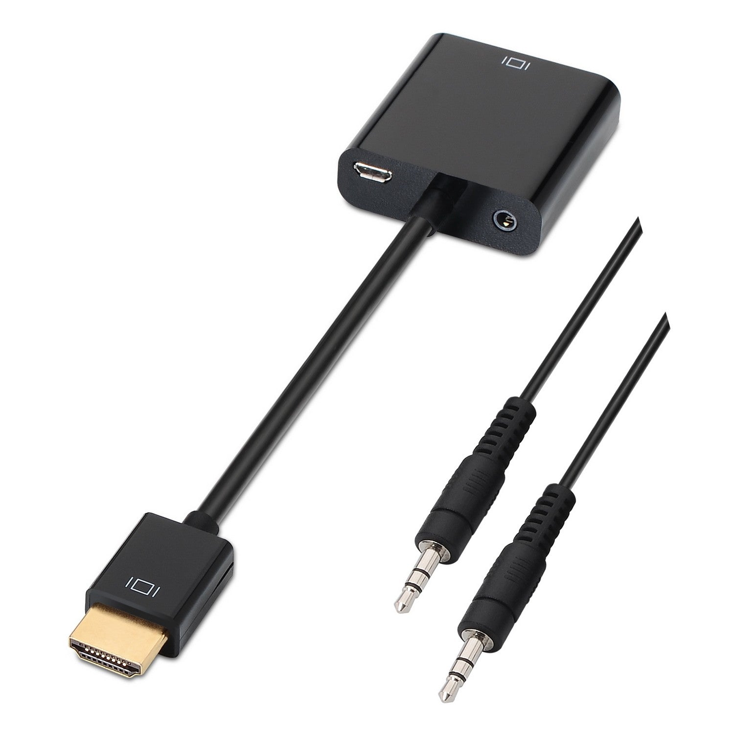 AISENS A122-0126 adaptador de cable de v+¡deo 0,1 m Negro