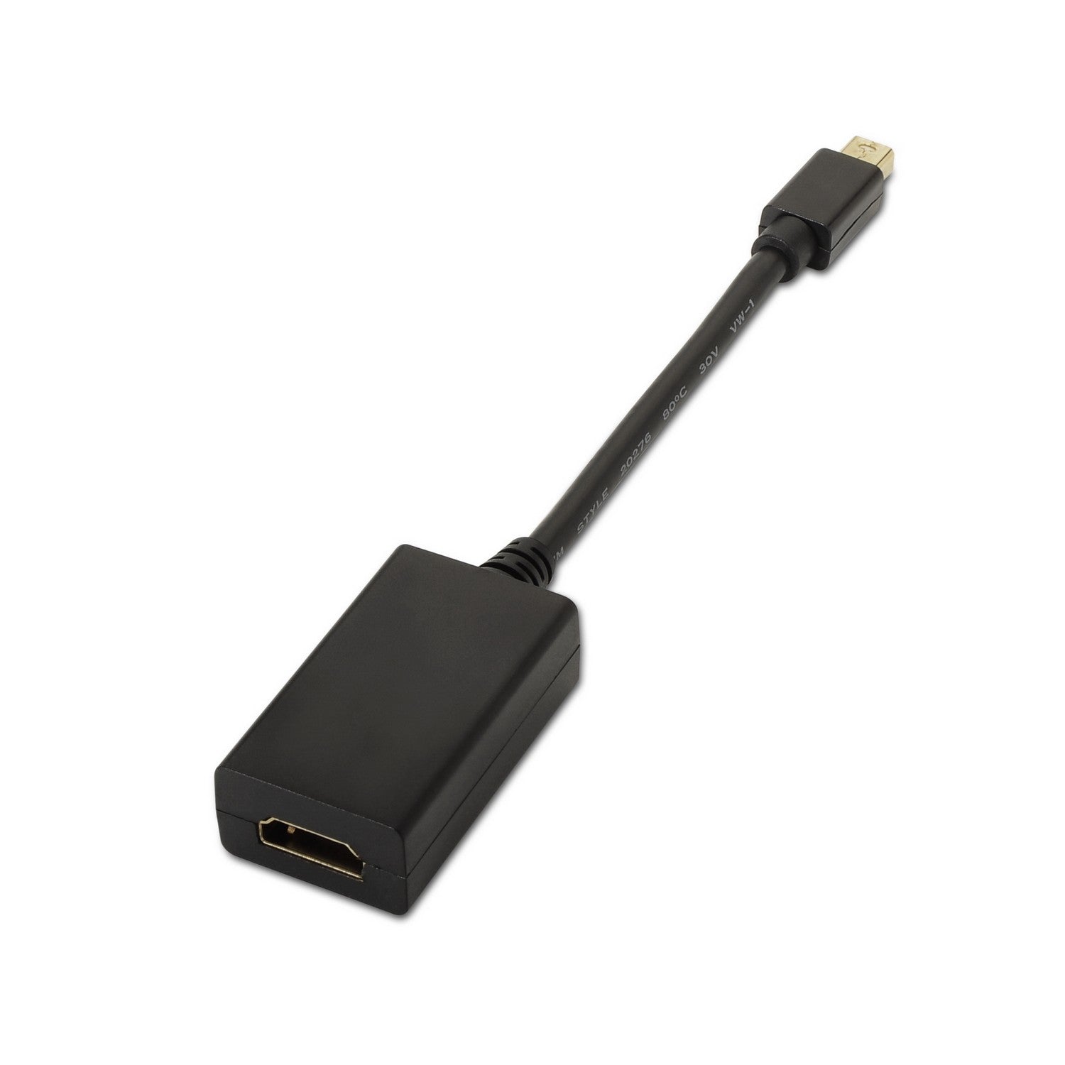 AISENS A125-0137 adaptador de cable de v+¡deo 0,15 m Mini DisplayPort HDMI Negro