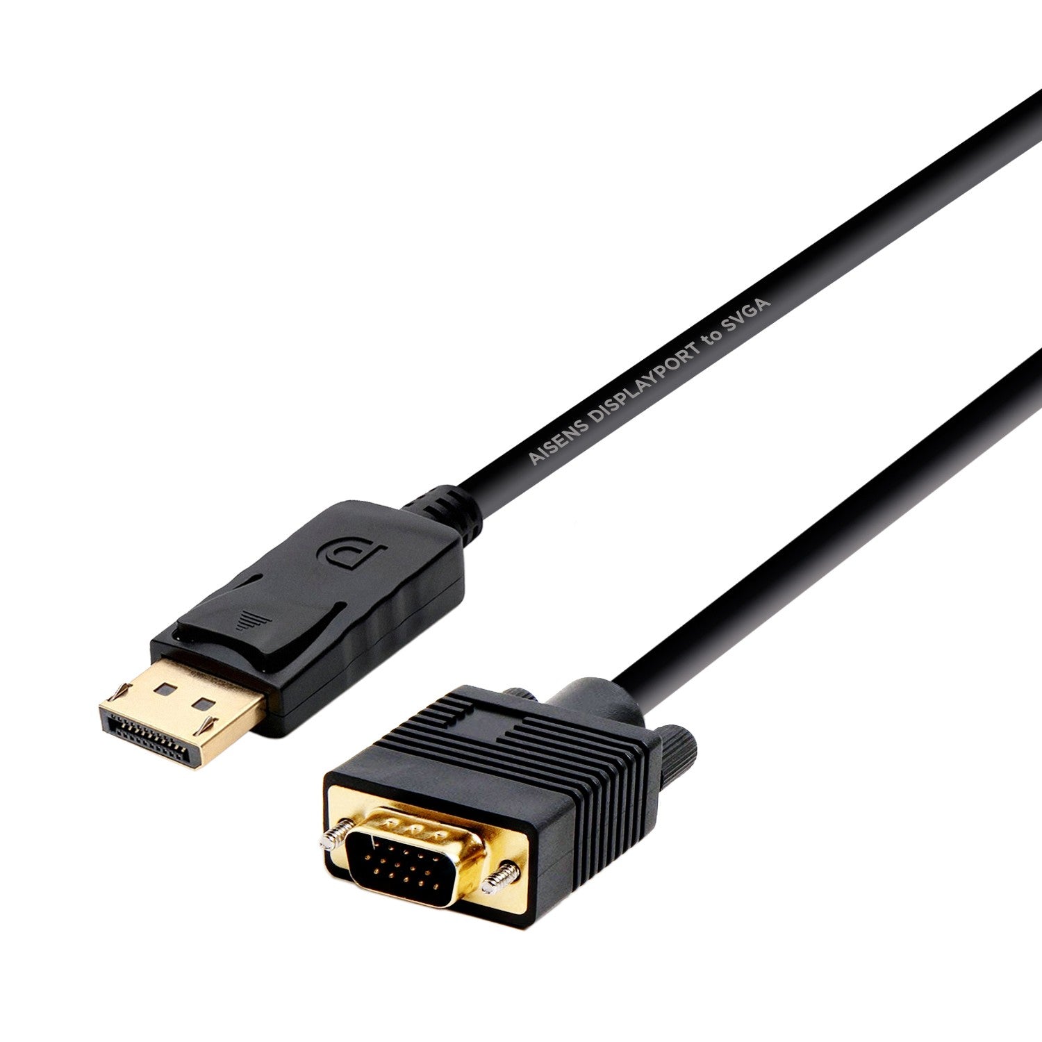 AISENS A125-0365 adaptador de cable de v+¡deo 2 m DisplayPort VGA D-SUB Negro
