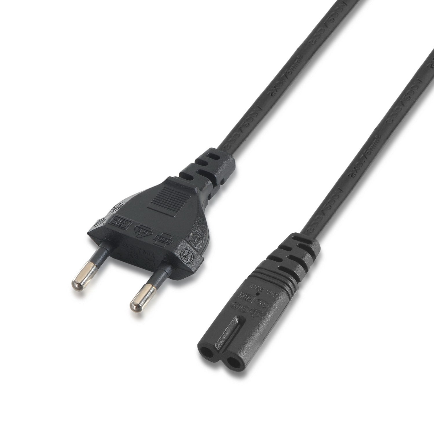 AISENS A132-0173 cable de transmisi+¦n Negro 1,5 m CEE7/7 C7 acoplador