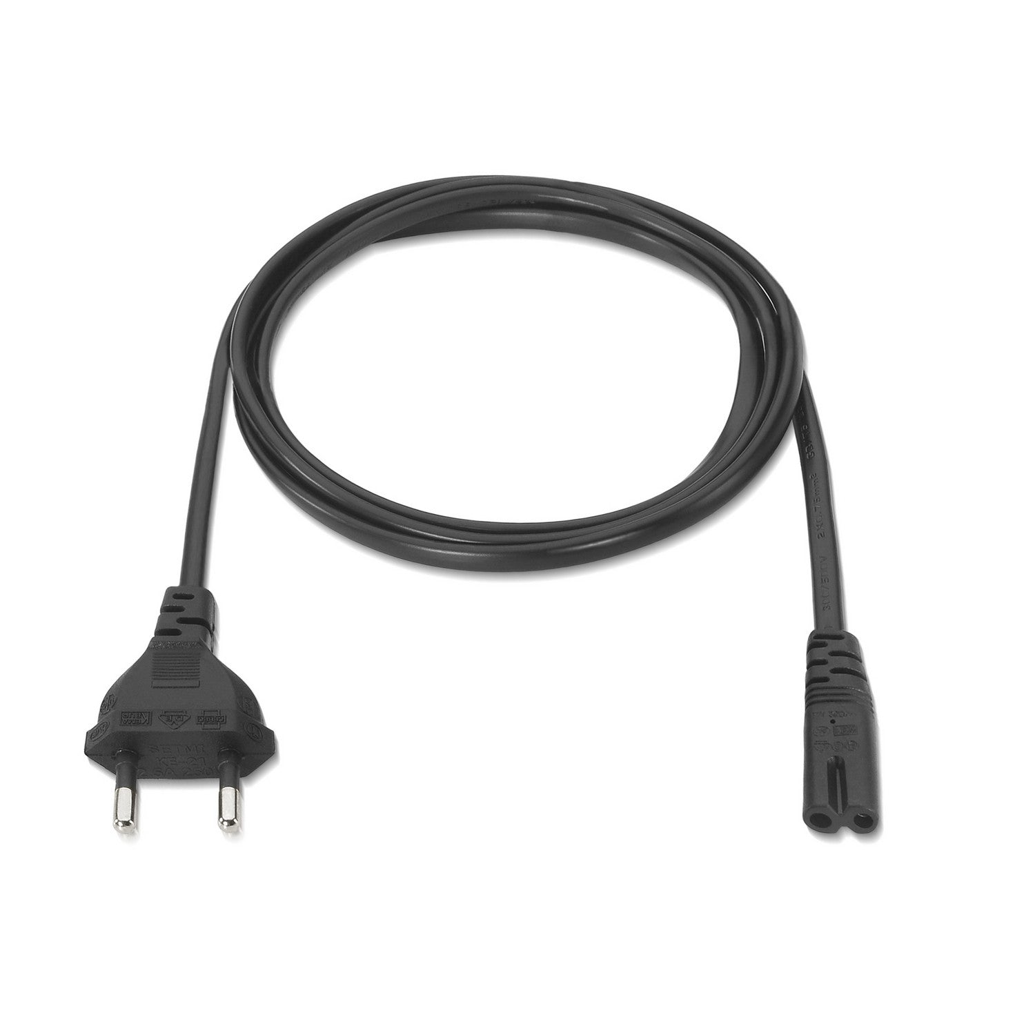 AISENS A132-0173 cable de transmisi+¦n Negro 1,5 m CEE7/7 C7 acoplador