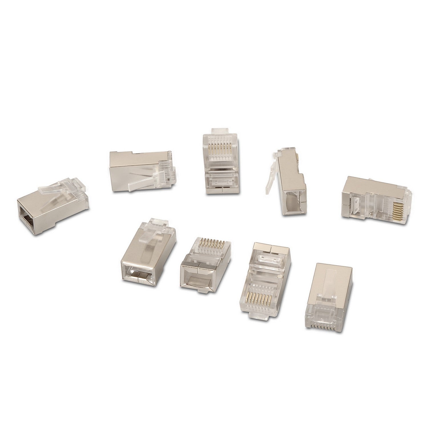 AISENS A138-0293 conector RJ-45 Acero inoxidable, Transparente
