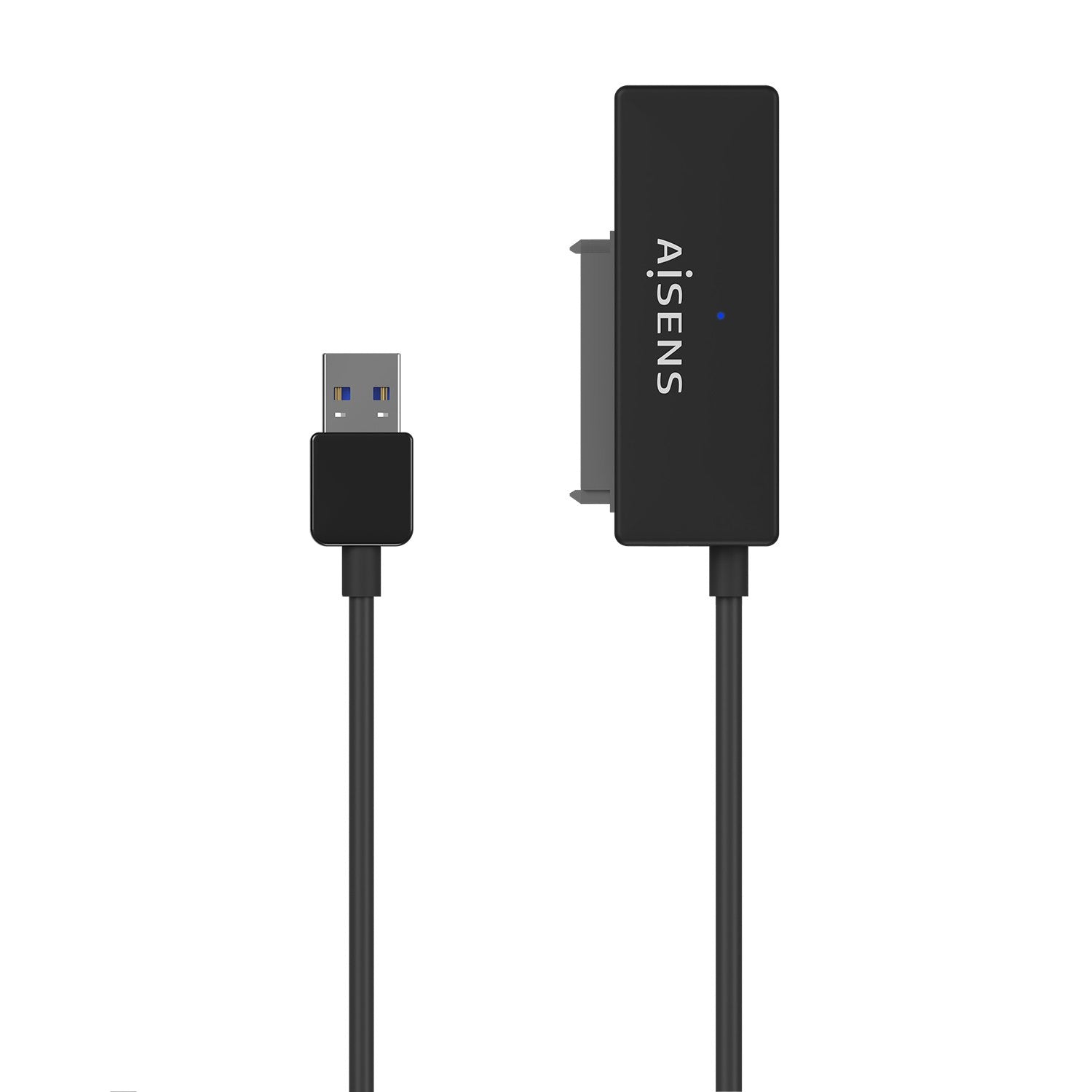 AISENS Adaptador ASE-35A01B SATA a USB-A USB 3.0/USB3.1 GEN1 para Discos Duros 2.5ÔÇ¦ y 3.5ÔÇ¦ con Alimentador, Negro