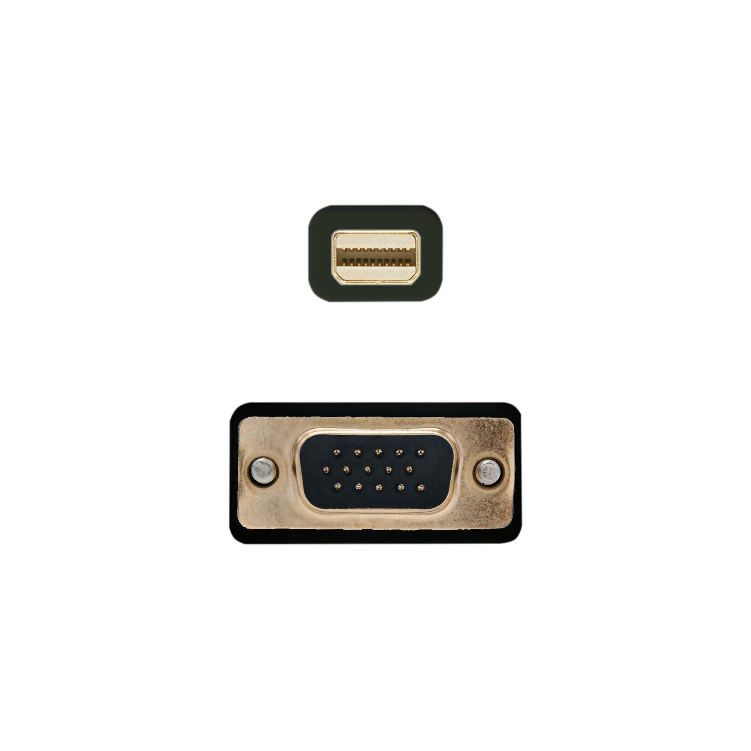 AISENS Cable conversor Mini DP A VGA, Mini DP/M - VGA/M, Negro, 2.0m
