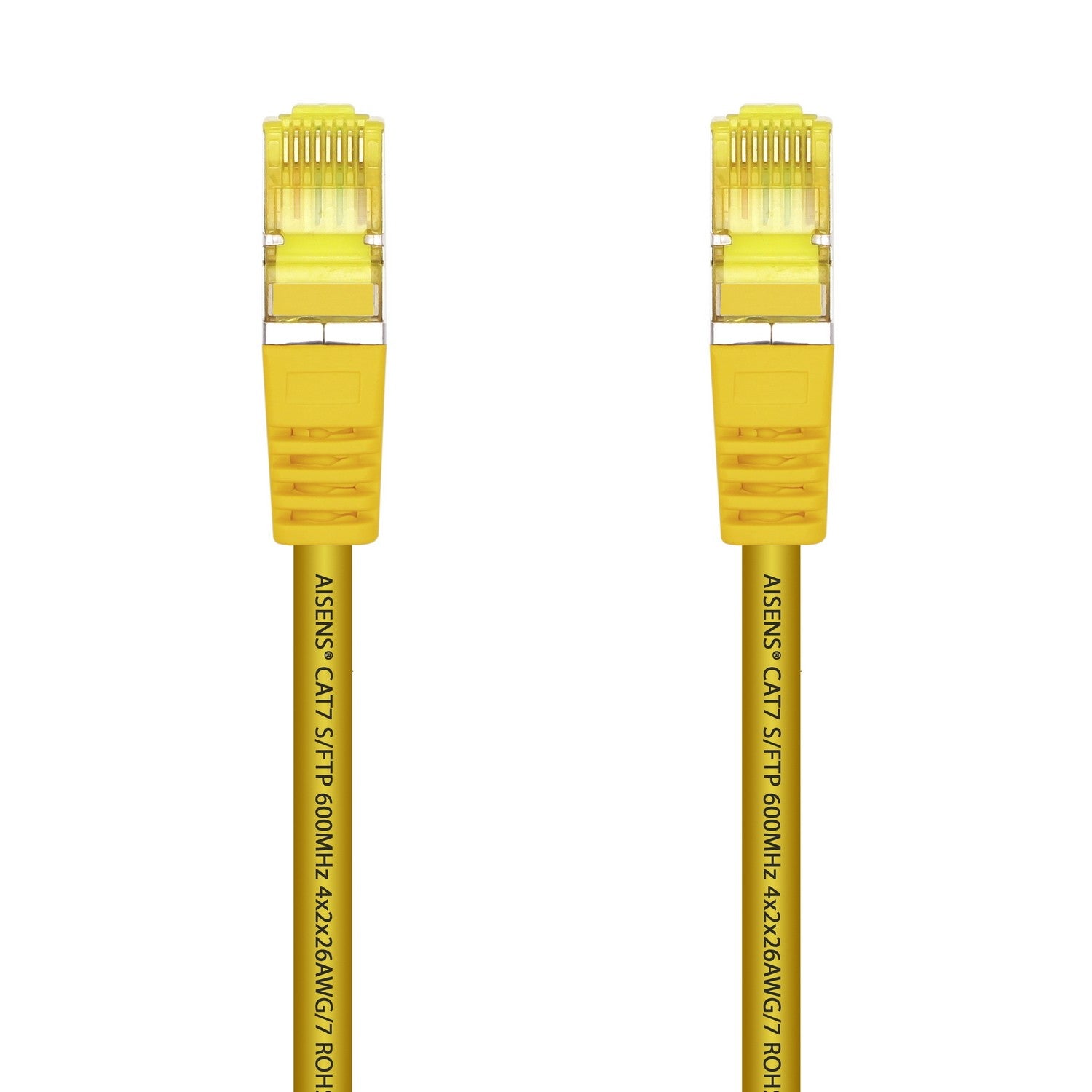 AISENS Cable De Red Latiguillo RJ45 LSZH Cat.7 600 MHz S/FTP PIMF AWG26, Amarillo, 1.0 m