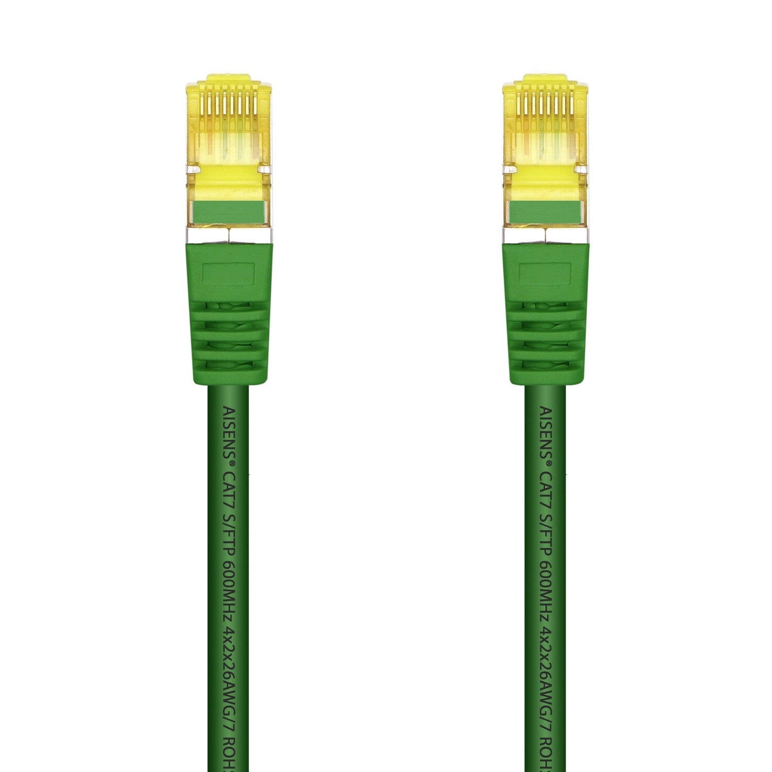 AISENS Cable De Red Latiguillo RJ45 LSZH Cat.7 600 MHz S/FTP PIMF AWG26, Verde, 0.5 m