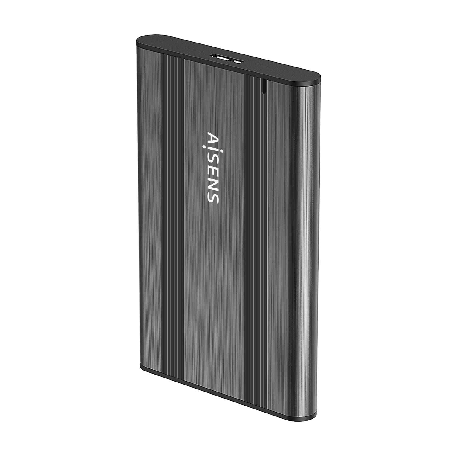 AISENS Caja Externa 2,5ÔÇ¦ 9.5mm SATA a USB 3.0/USB3.1 Gen1, Gris