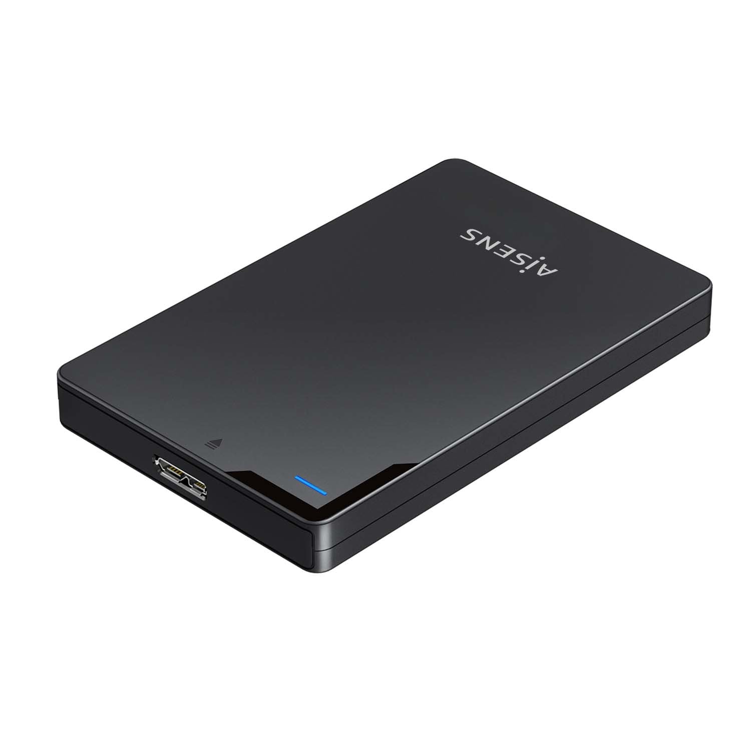 AISENS Caja Externa 2,5ÔÇ¦ 9.5mm SATA a USB 3.0/USB3.1 Gen1, Negra