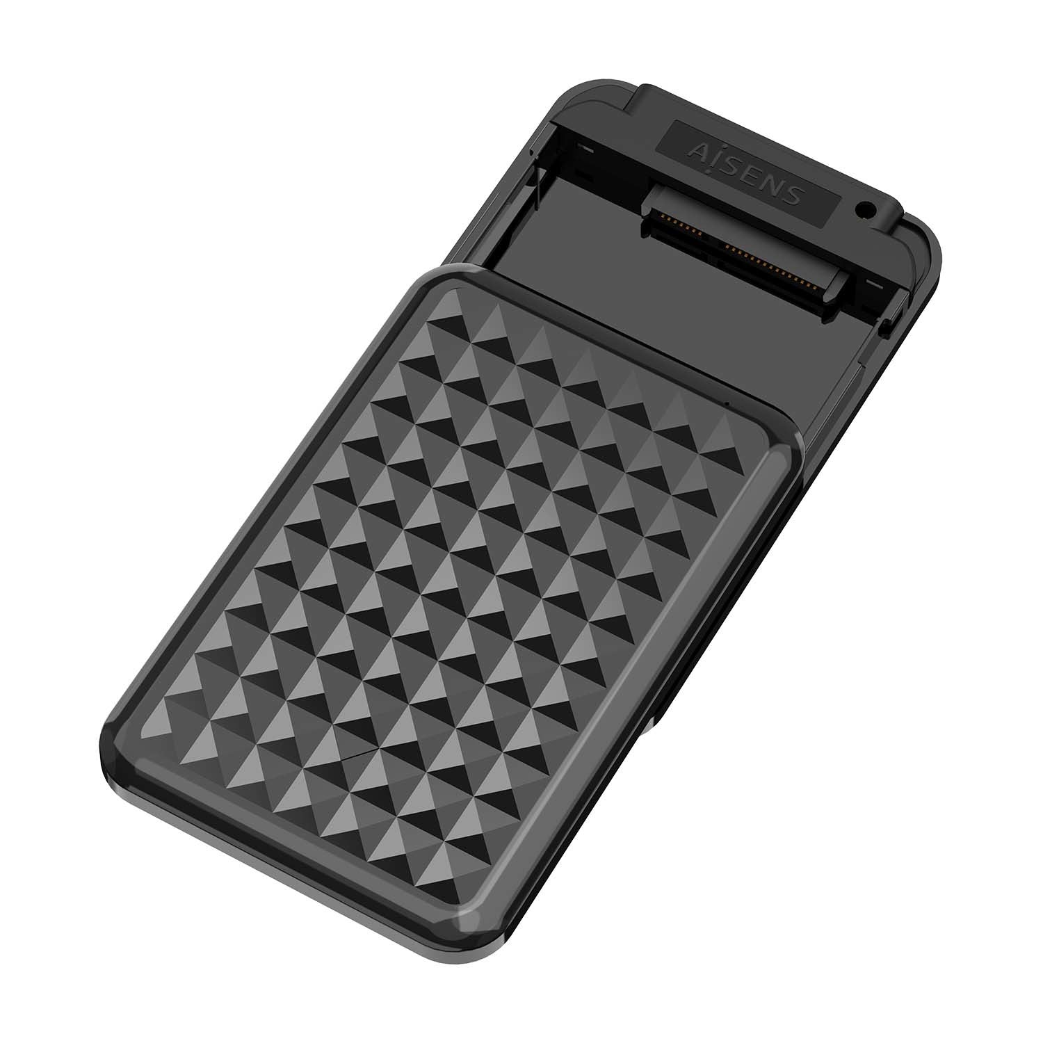AISENS Caja Externa 2,5ÔÇ¦ 9.5mm SATA a USB3.0/USB3.1 Gen1, Negra