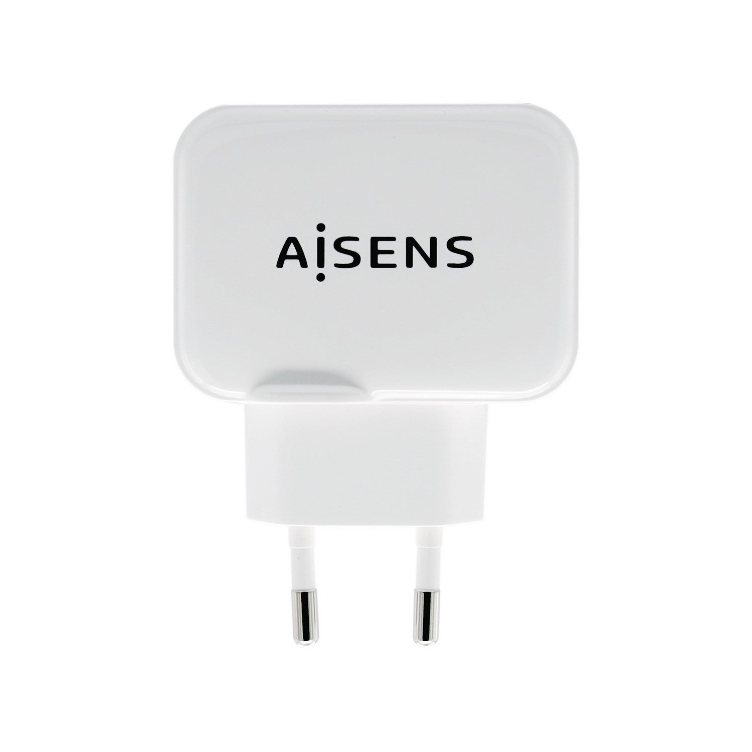 AISENS Cargador USB 17W 5V/3.4A, 2xUSB Con Control AI, Blanco