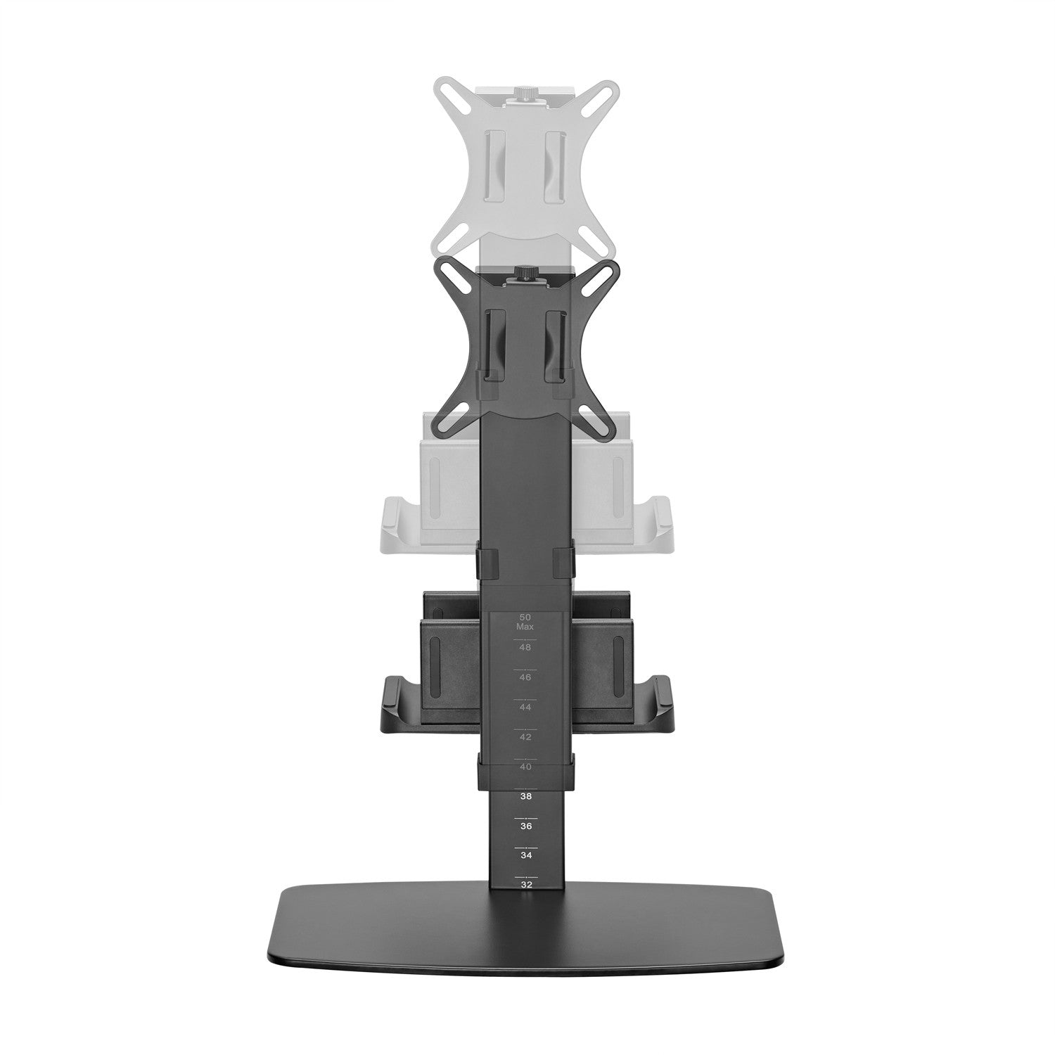 AISENS Soporte de Mesa ECO Giratorio e Inclinable para Monitor/TV y Mini PC 8Kg de 17-32, Negro