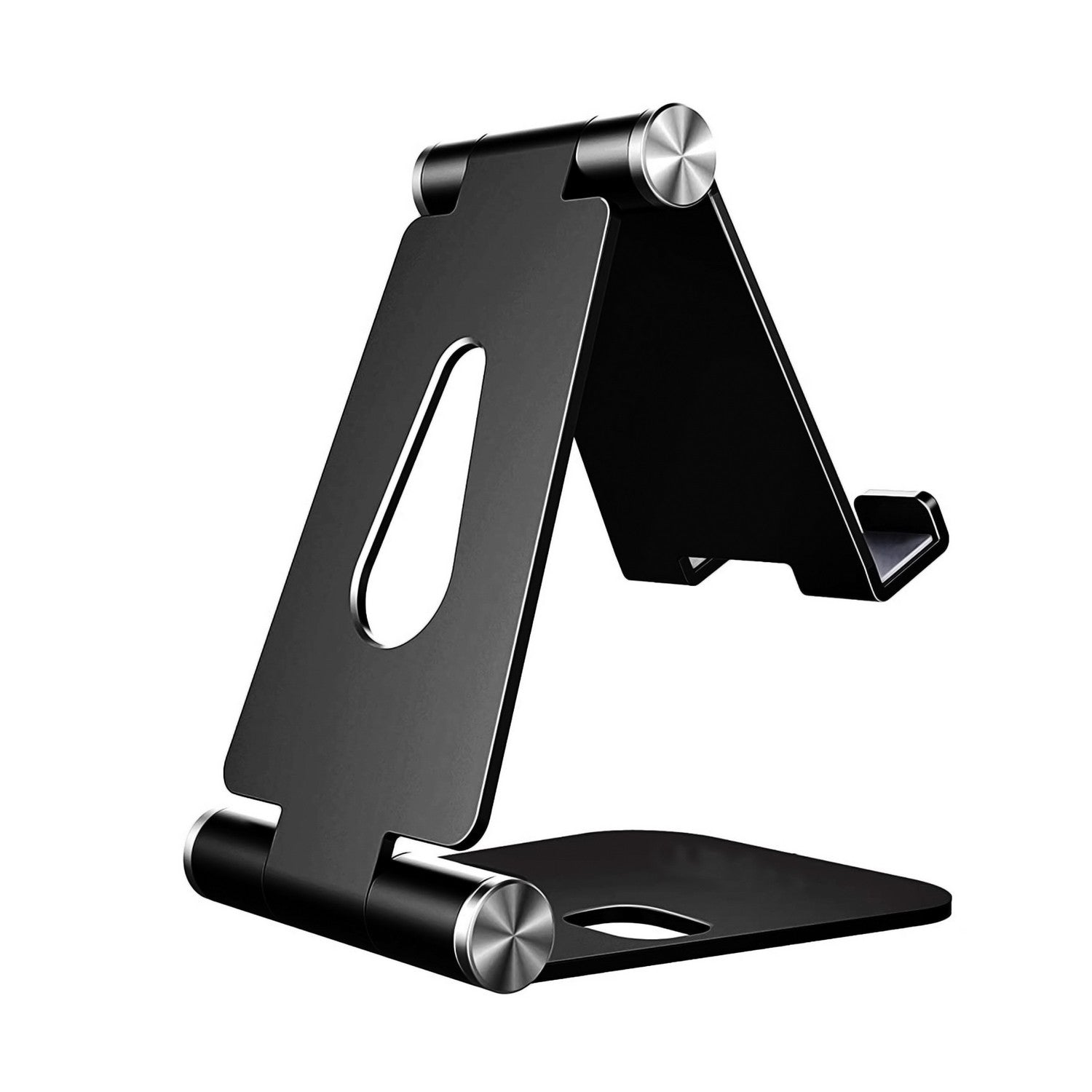 AISENS Soporte De Sobremesa Tama+¦o M Ajustable (2 Pivotes) Para Movil / Tablet, Negro