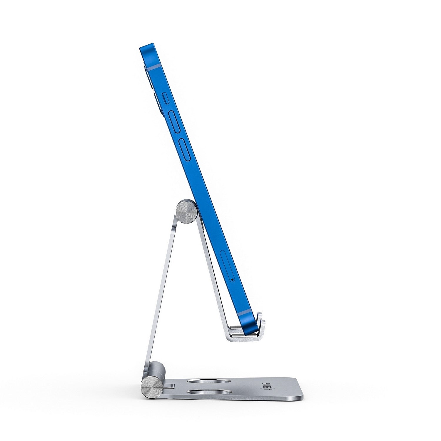 AISENS Soporte De Sobremesa Tama+¦o M Ajustable (2 Pivotes) Para Movil / Tablet, Plata