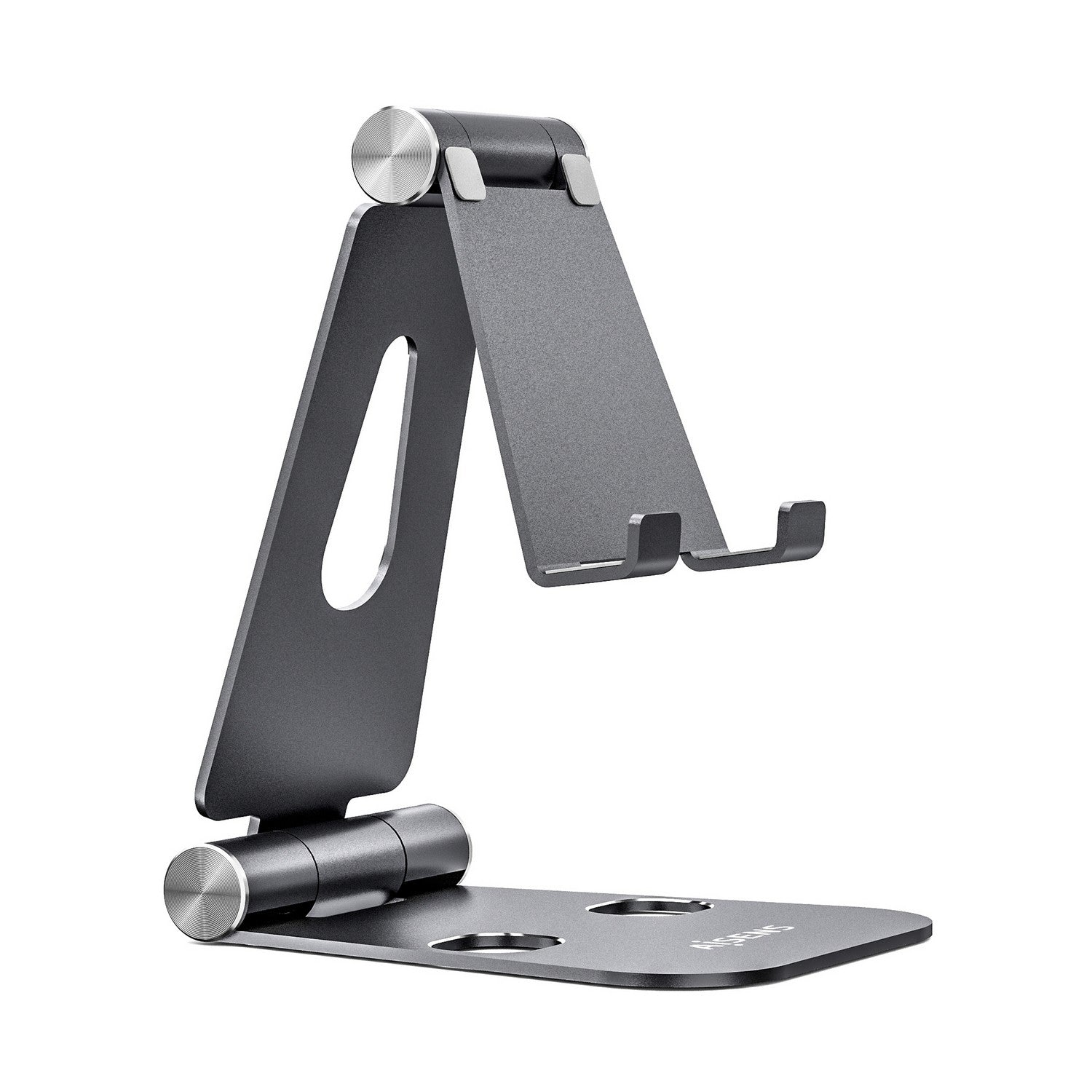 AISENS Soporte De Sobremesa Tama+¦o XL Ajustable (2 Pivotes) Para Movil / Tablet, Gris