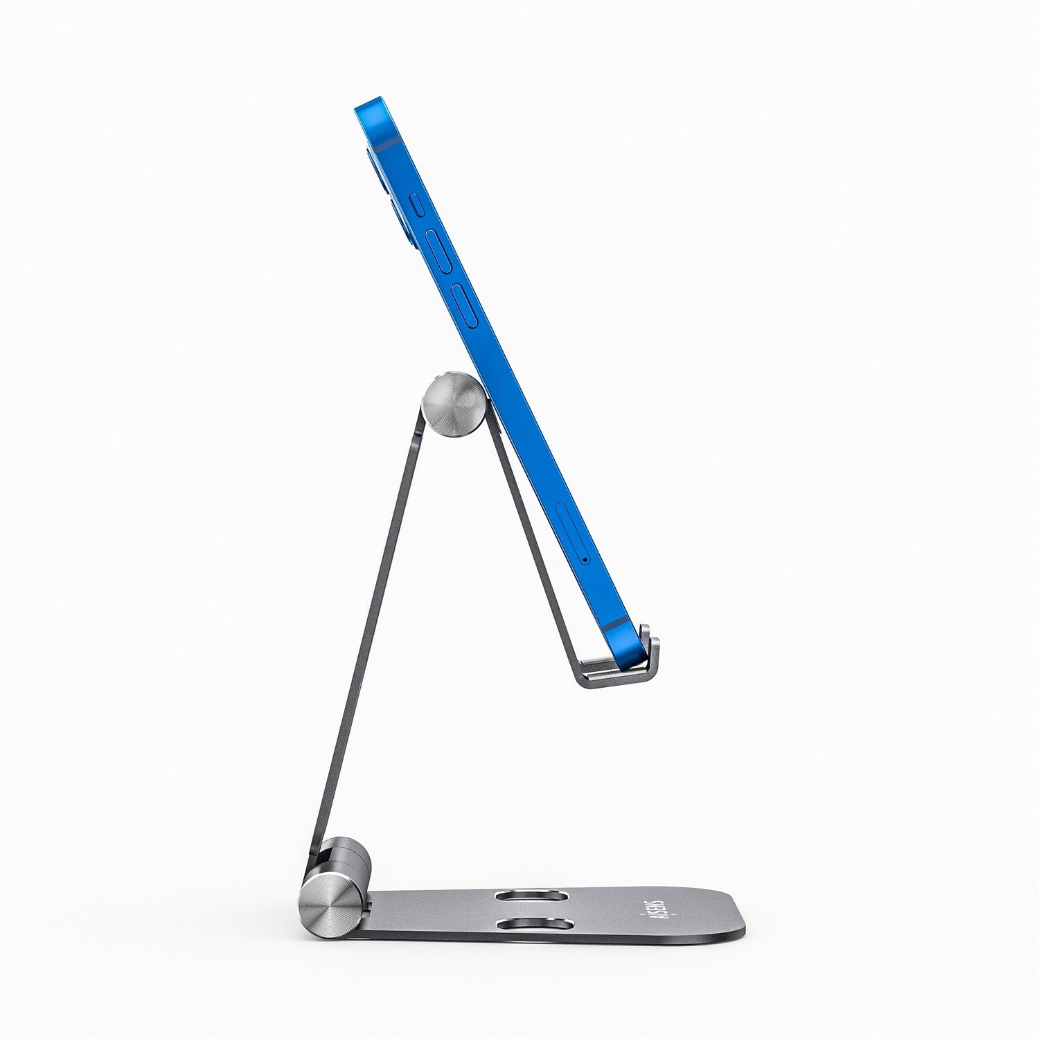 AISENS Soporte De Sobremesa Tama+¦o XL Ajustable (2 Pivotes) Para Movil / Tablet, Gris