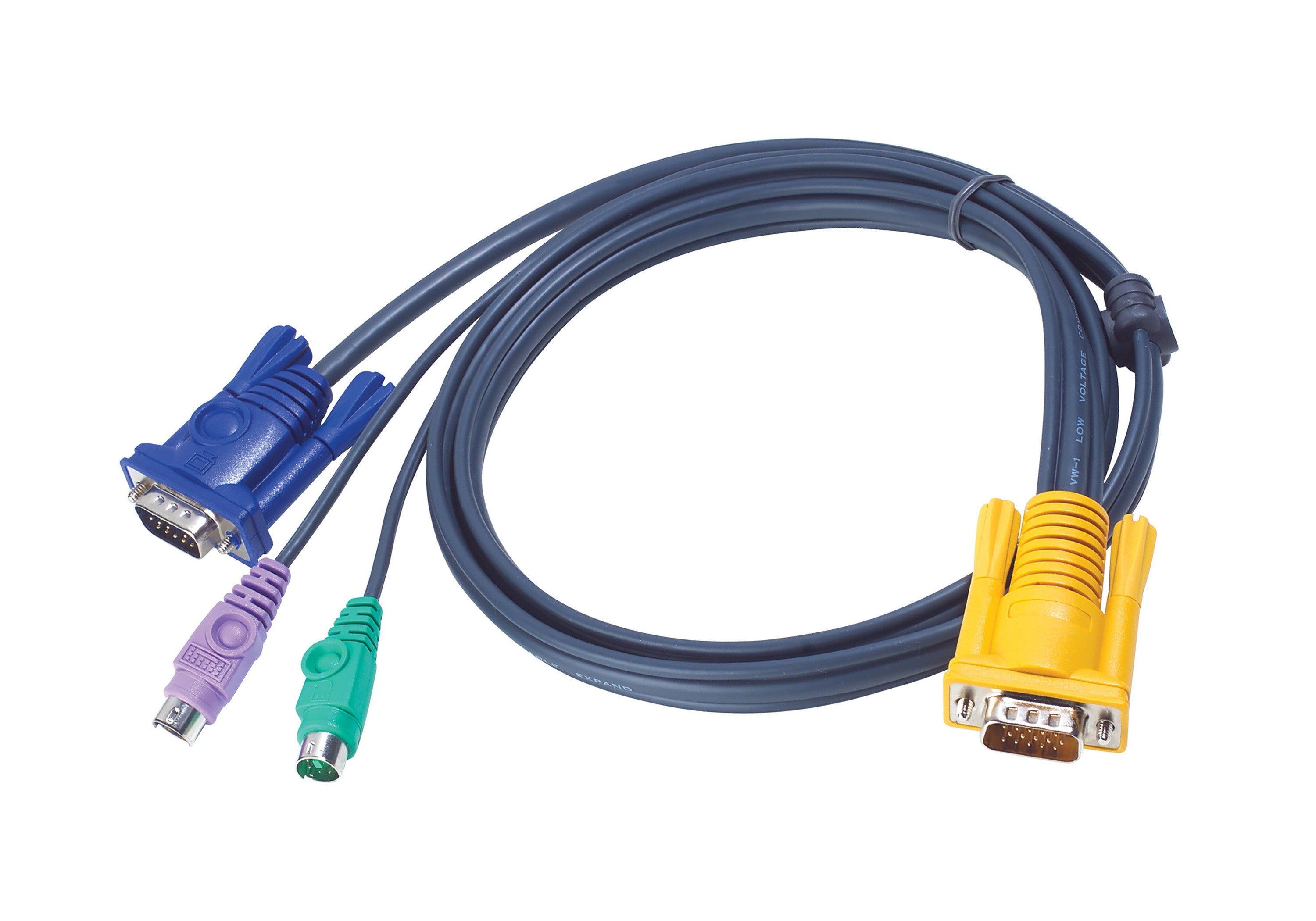 ATEN 2L-5210P cable para video, teclado y rat+¦n (kvm) Negro 10 m