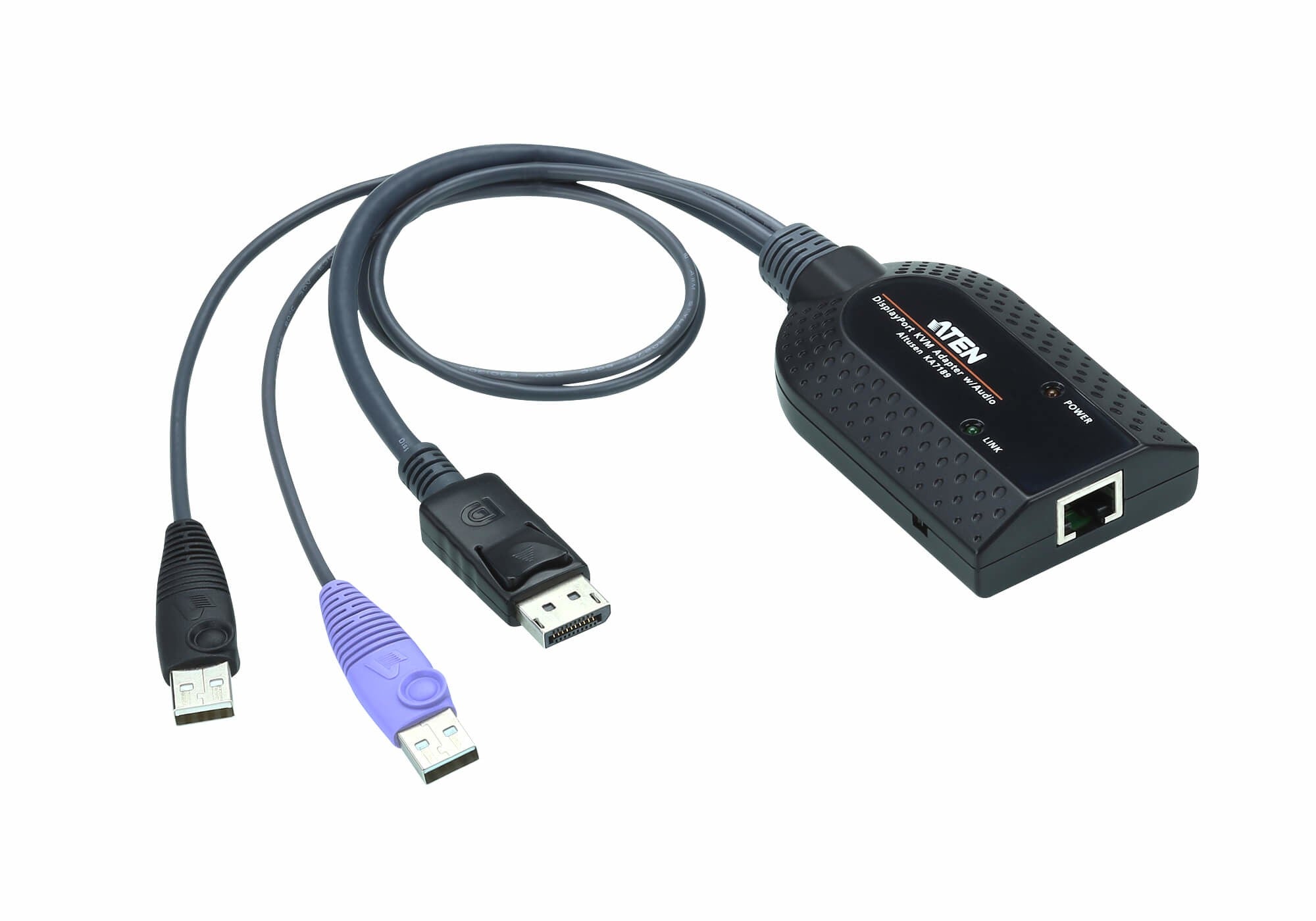ATEN Adaptador KVM DisplayPort USB compatible Smart Card con Virtual Media y desembebedor de audio