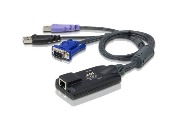 ATEN Adaptador KVM VGA USB compatible Smart Card con Virtual Media