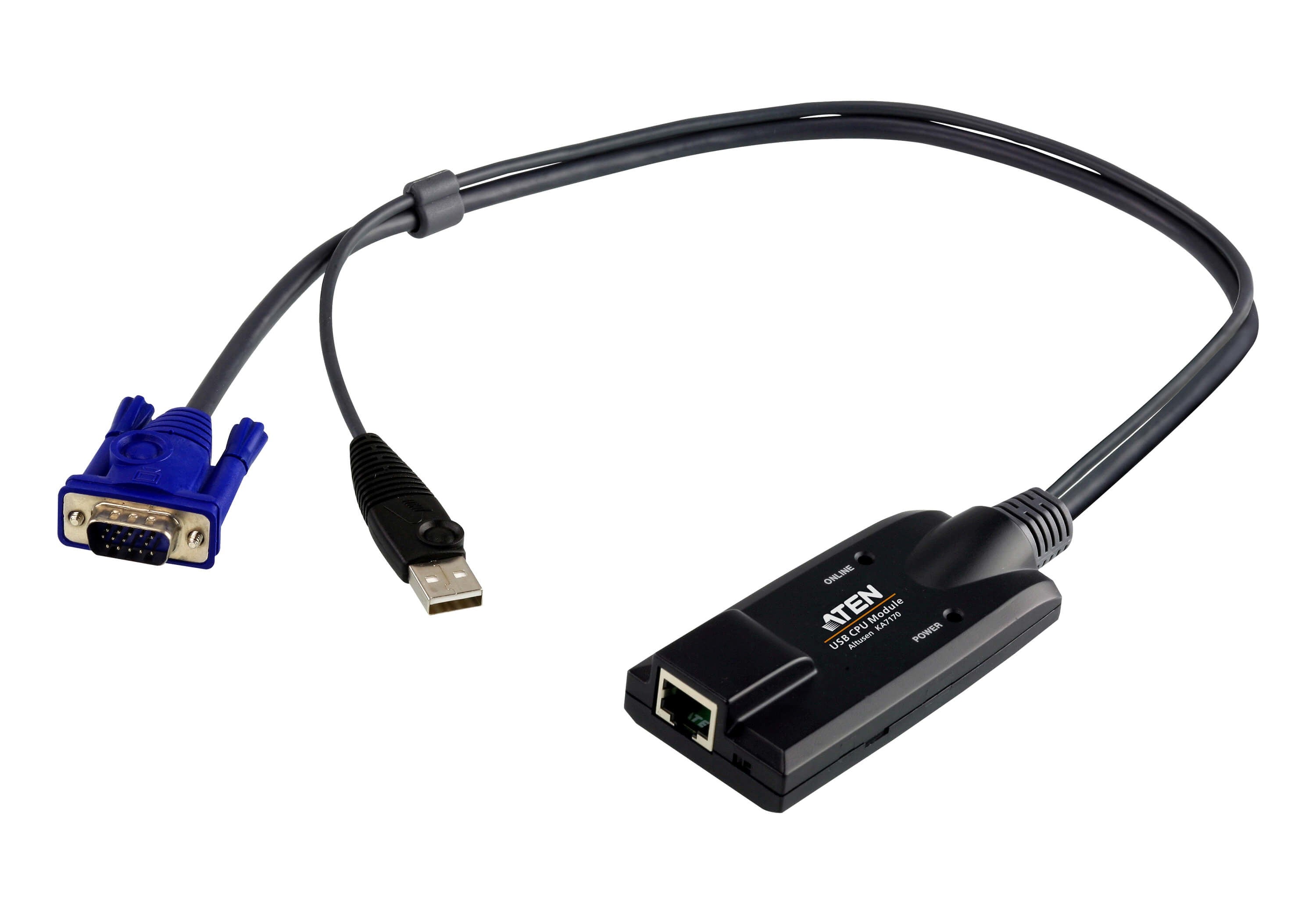 ATEN Adaptador KVM VGA USB con compatibilidad de v+¡deo compuesto