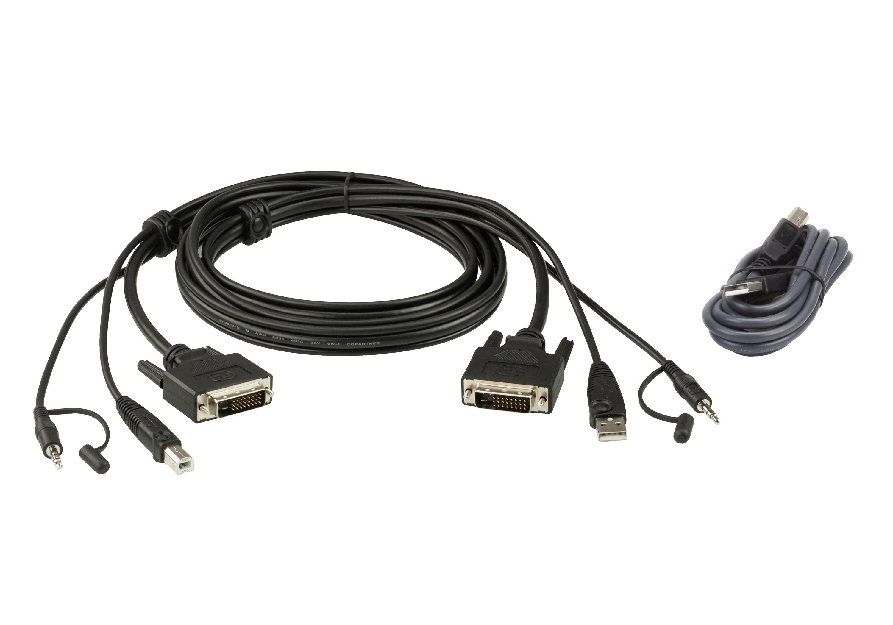 ATEN Kit de cable para KVM seguro DVI-D dual link USB de 1,8 m