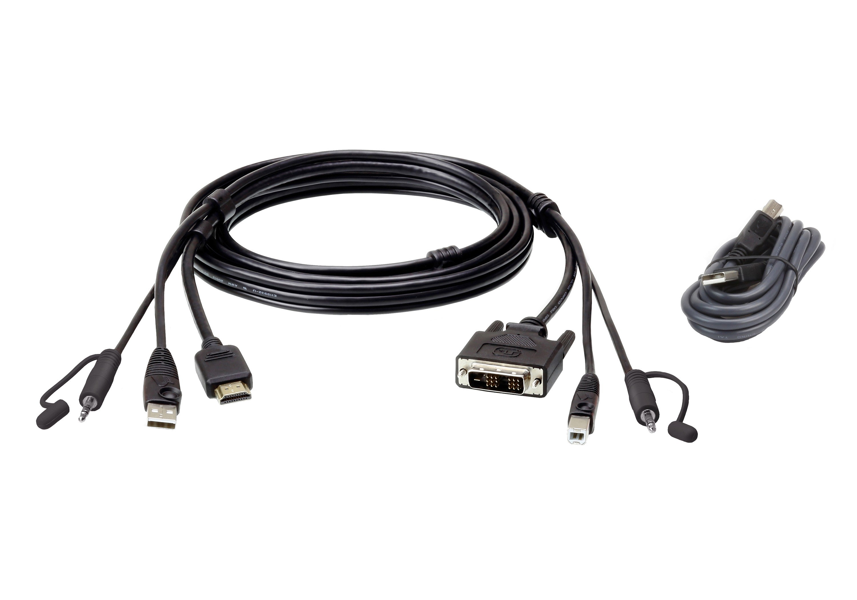 ATEN Kit de cable para KVM seguro HDMI a DVI-D USB de 1,8 m