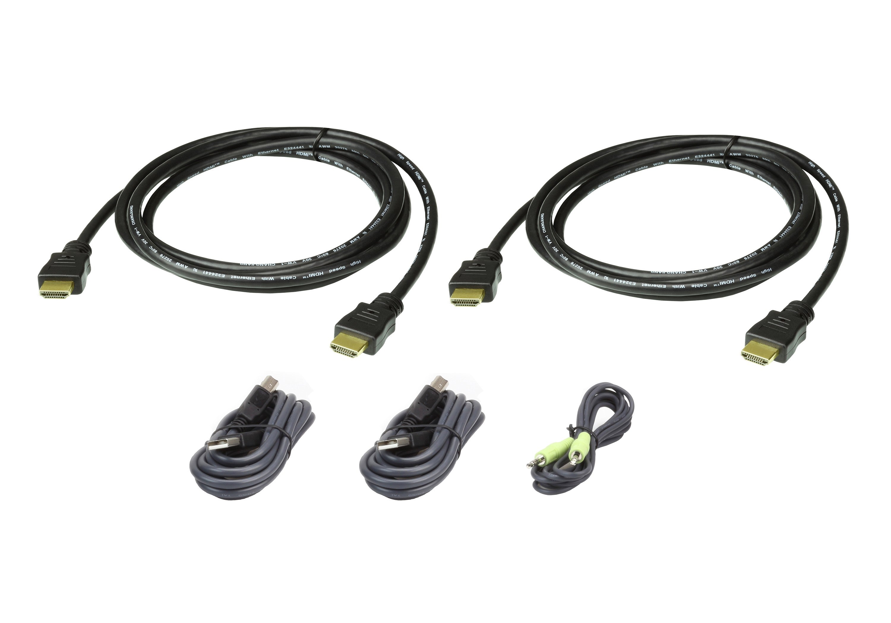 ATEN Kit de cable para KVM seguro HDMI dual display USB de 1,8 m
