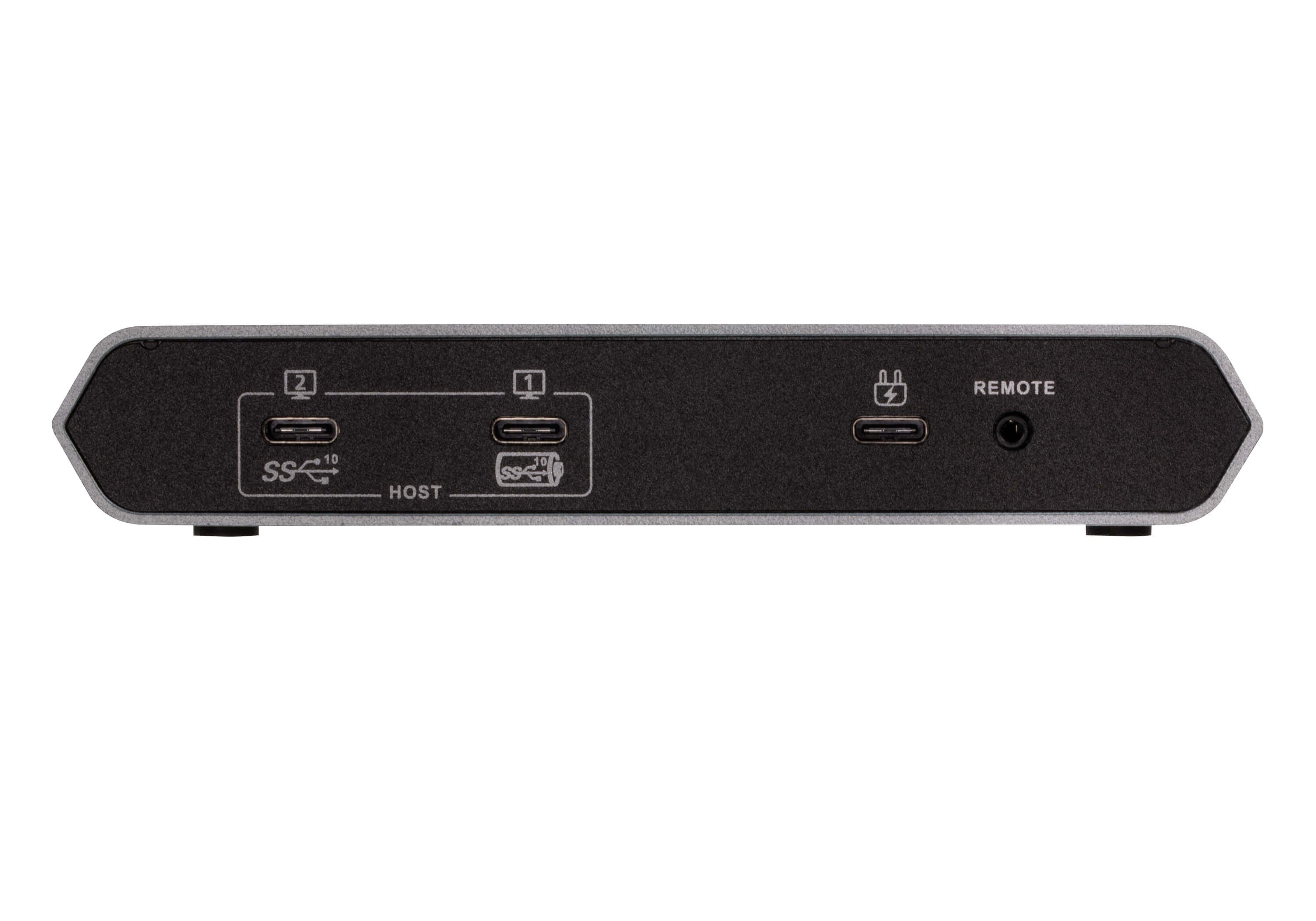 ATEN Switch de perif+®ricos USB-C Gen2 de 2 puertos con power pass-through