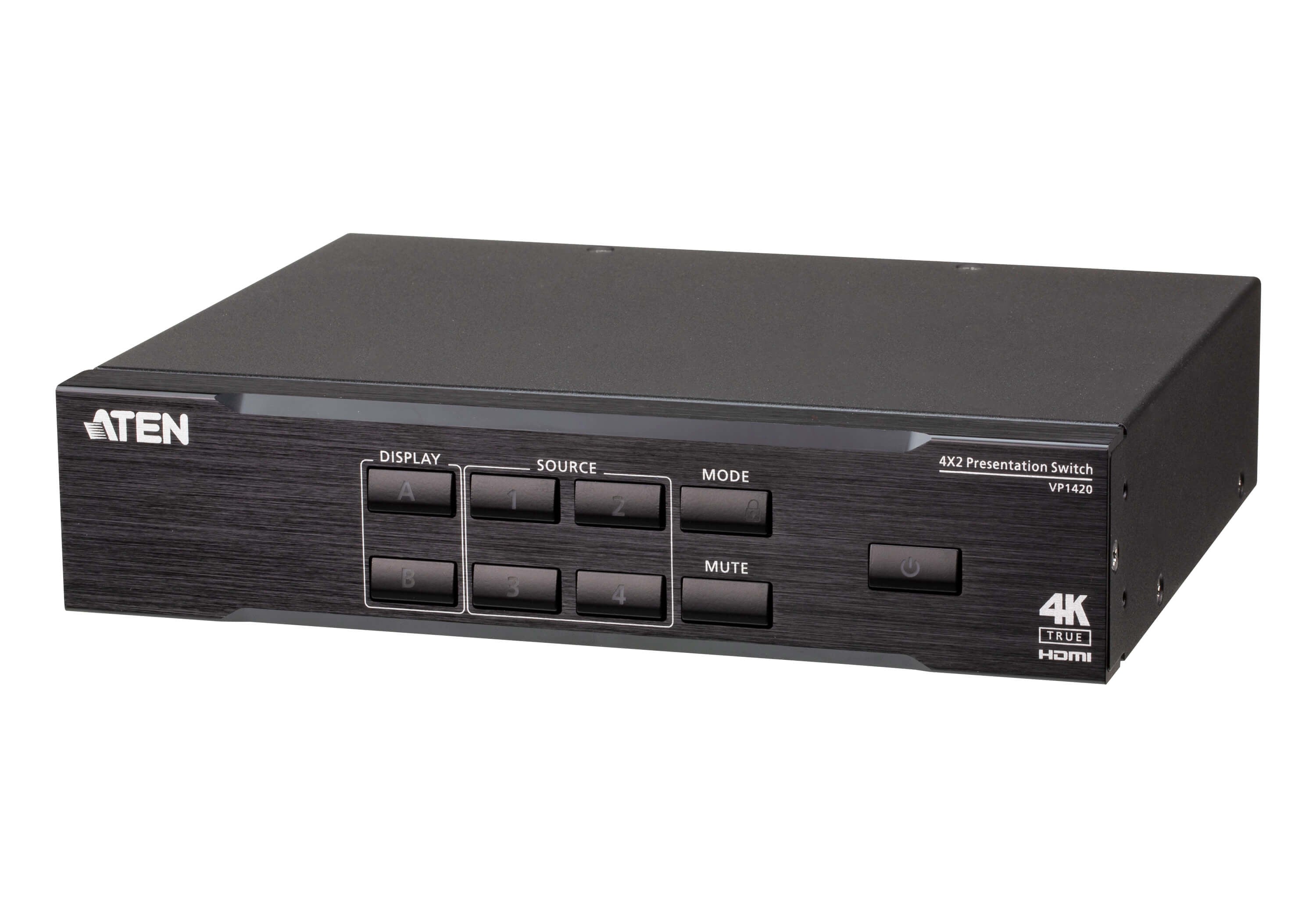 ATEN Switch de presentaci+¦n True 4K 4 x 2