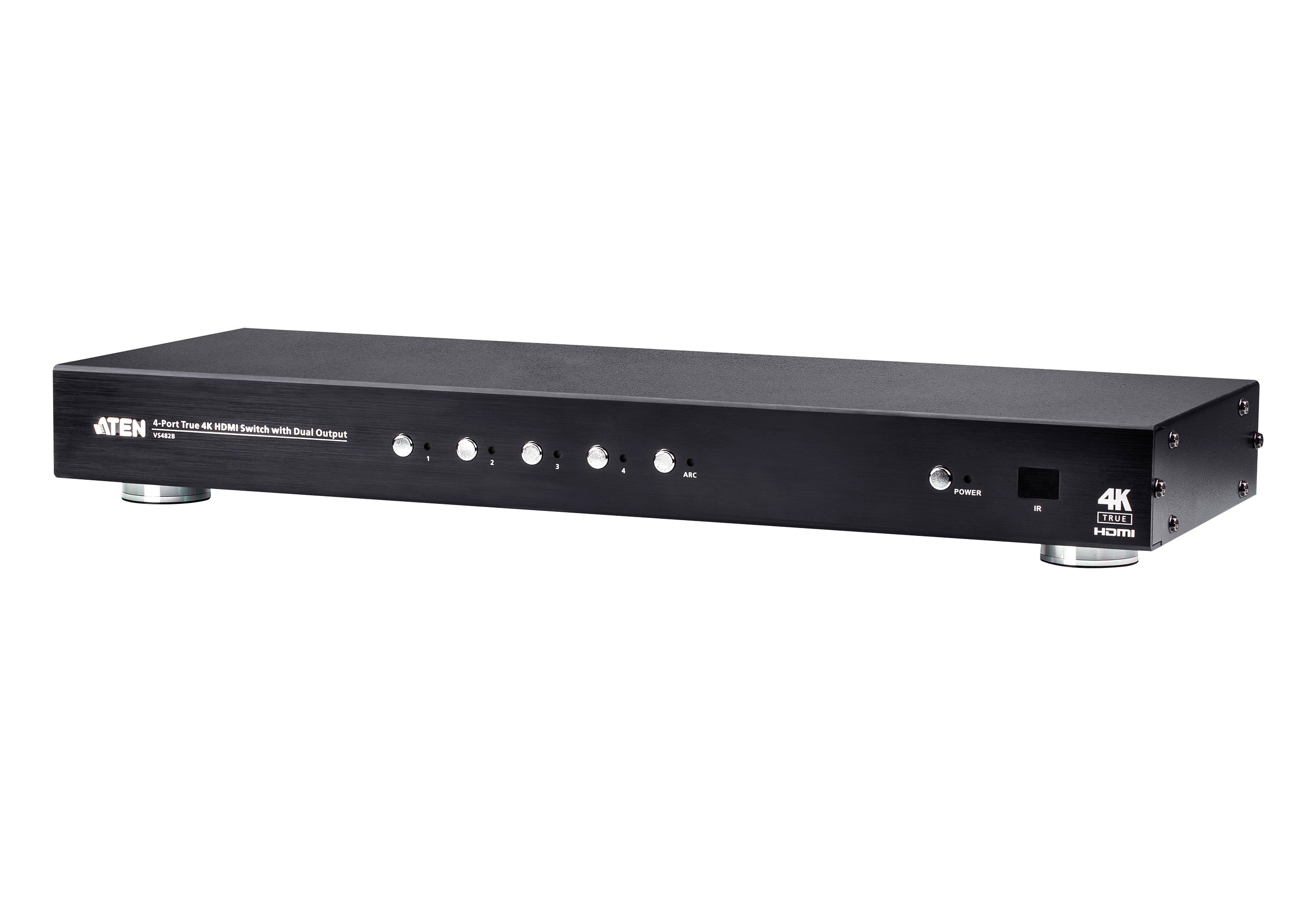ATEN Switch HDMI True 4K de 4 puertos con salida dual