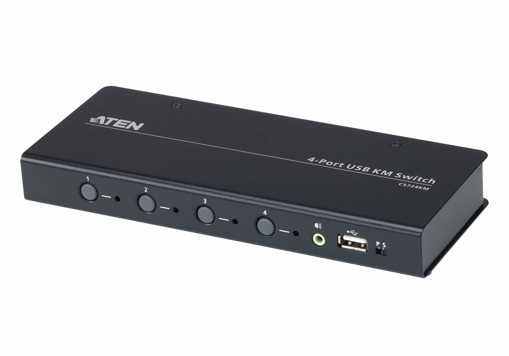 ATEN Switch KM USB de 4 puertos con Boundless Switching (cables incluidos)
