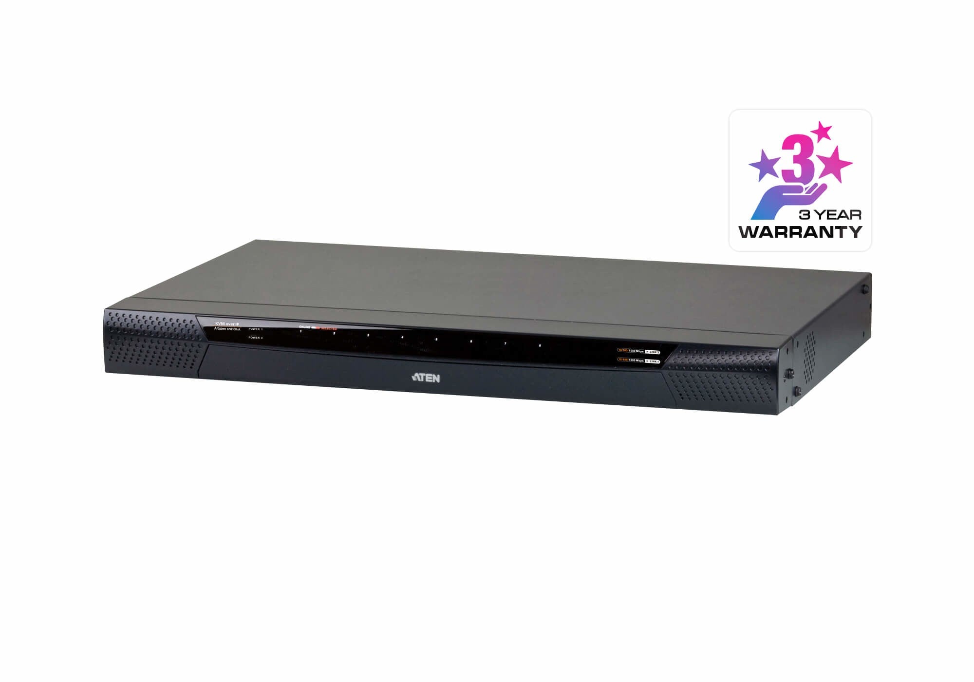 ATEN Switch KVM por IP multi-interfaz Cat 5 de 8 puertos de 1 consola local y 1 consola remota con Virtual Media (1920 x 1200)