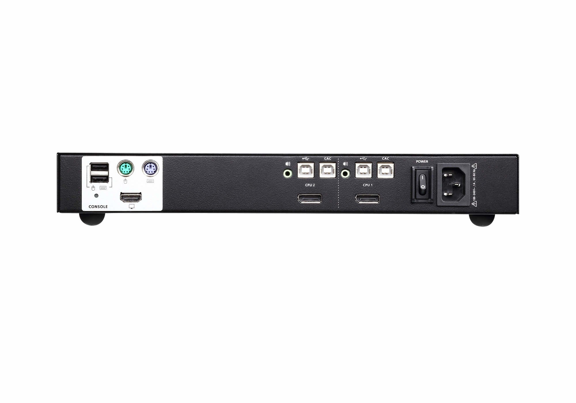 ATEN Switch KVM seguro DisplayPort USB de 2 puertos (compatible con PSS PP v3.0)