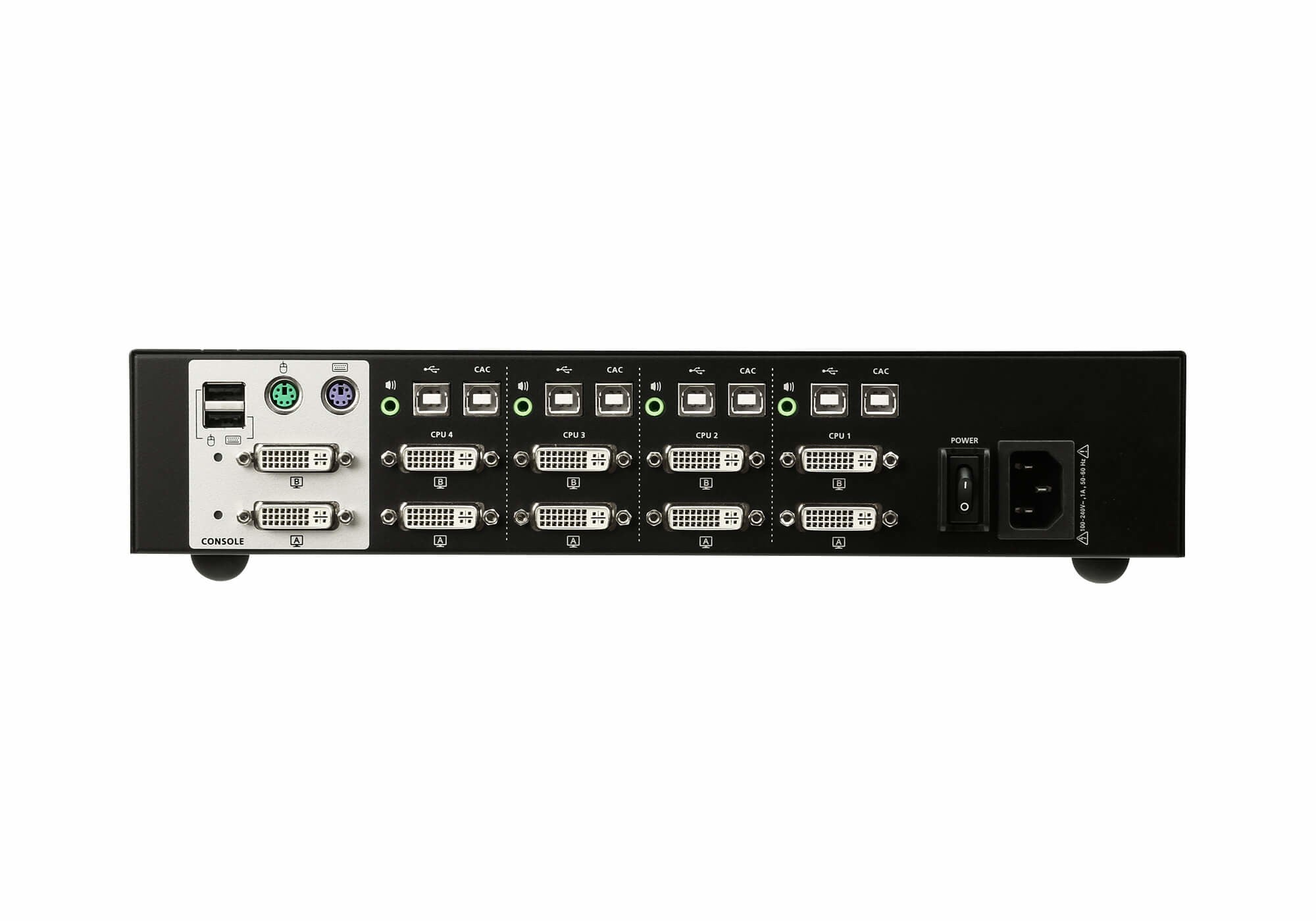 ATEN Switch KVM seguro DVI dual display USB de 4 puertos (compatible con PSS PP v3.0)