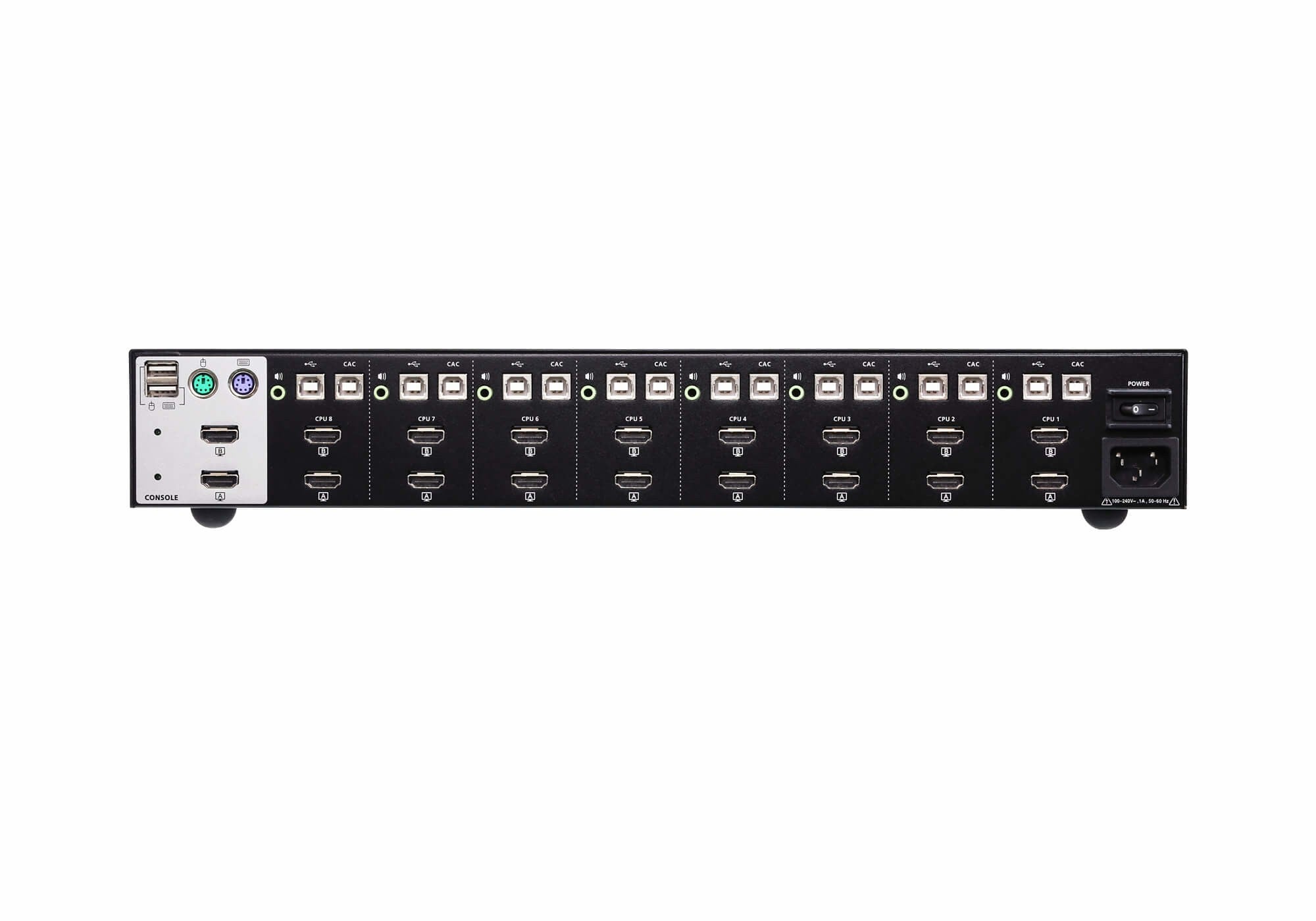 ATEN Switch KVM seguro HDMI dual display USB de 8 puertos (compatible con PSS PP v3.0)