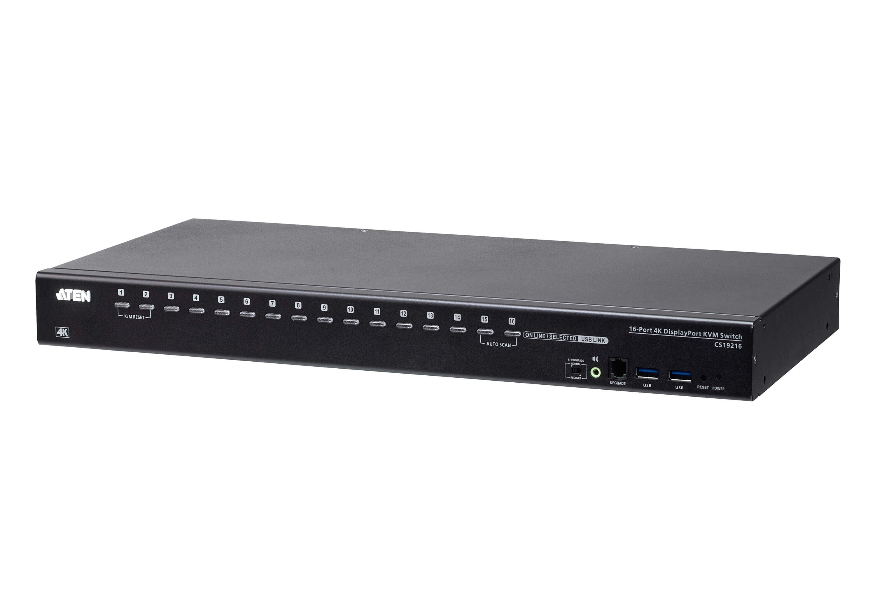 ATEN Switch KVM USB 3.0 4K DisplayPort de 16 puertos