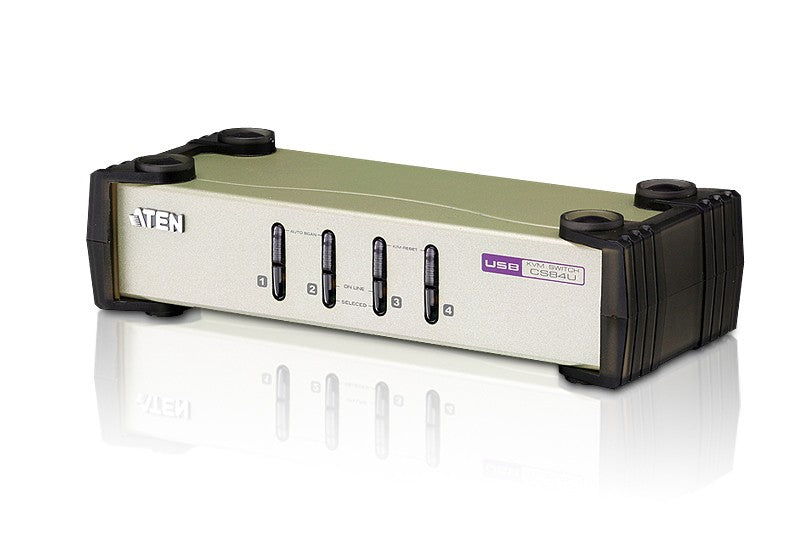 ATEN Switch KVM VGA PS/2-USB de 4 puertos