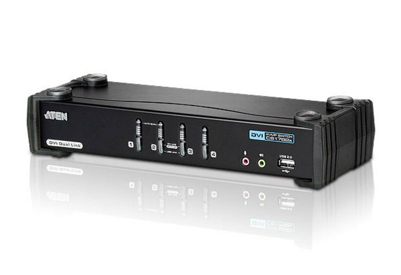 ATEN Switch KVMPÔäó DVI/Audio dual link USB de 4 puertos