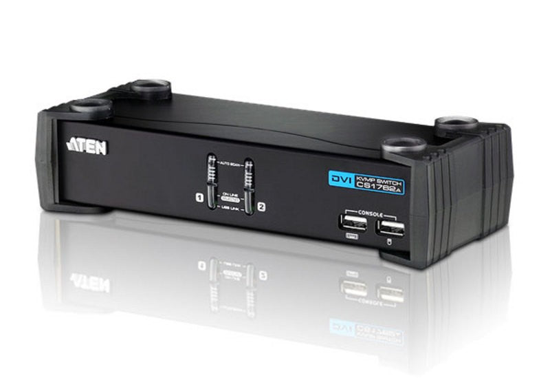 ATEN Switch KVMPÔäó DVI/Audio USB de 2 puertos
