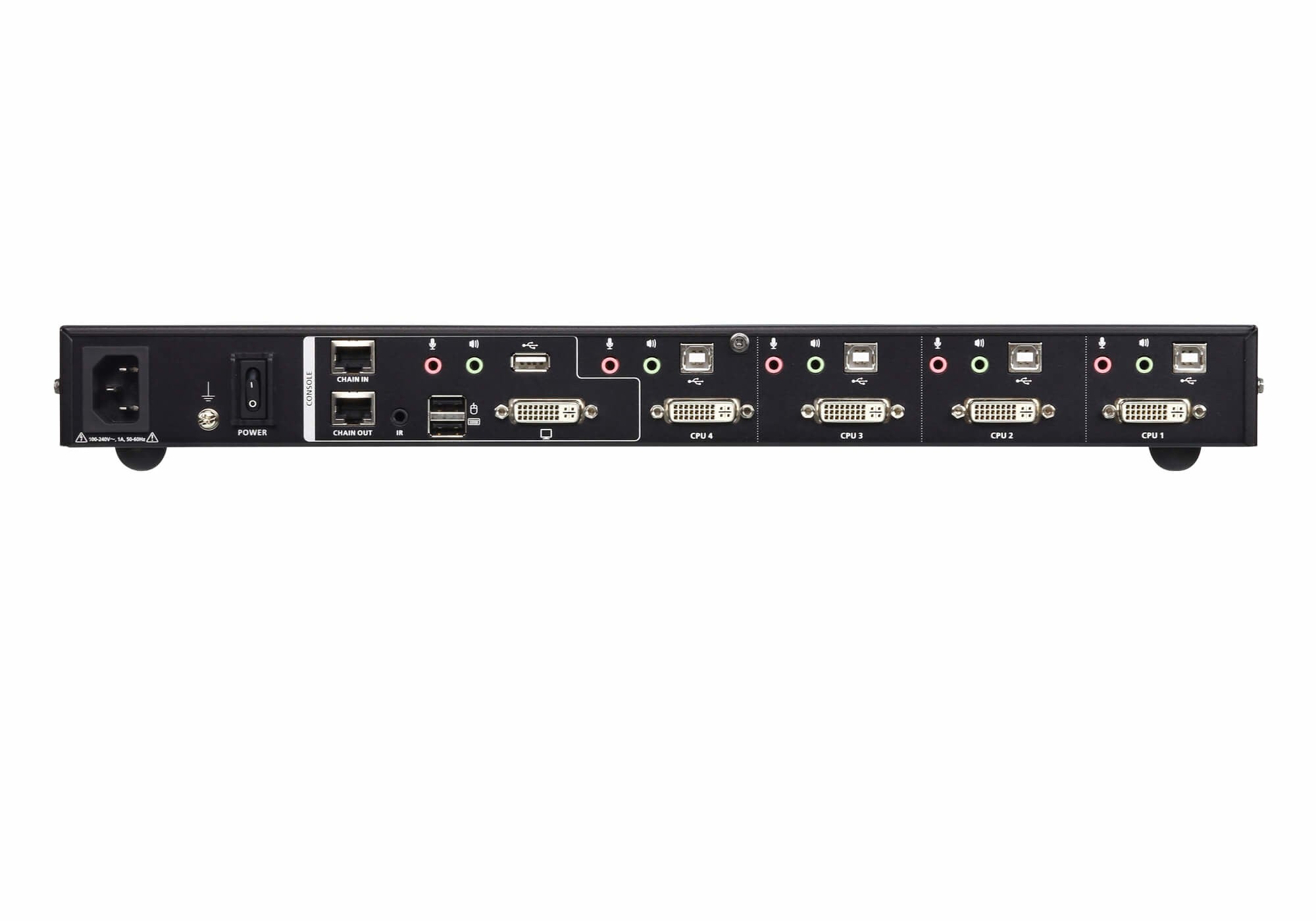 ATEN Switch KVMPÔäó DVI multiview USB de 4 puertos