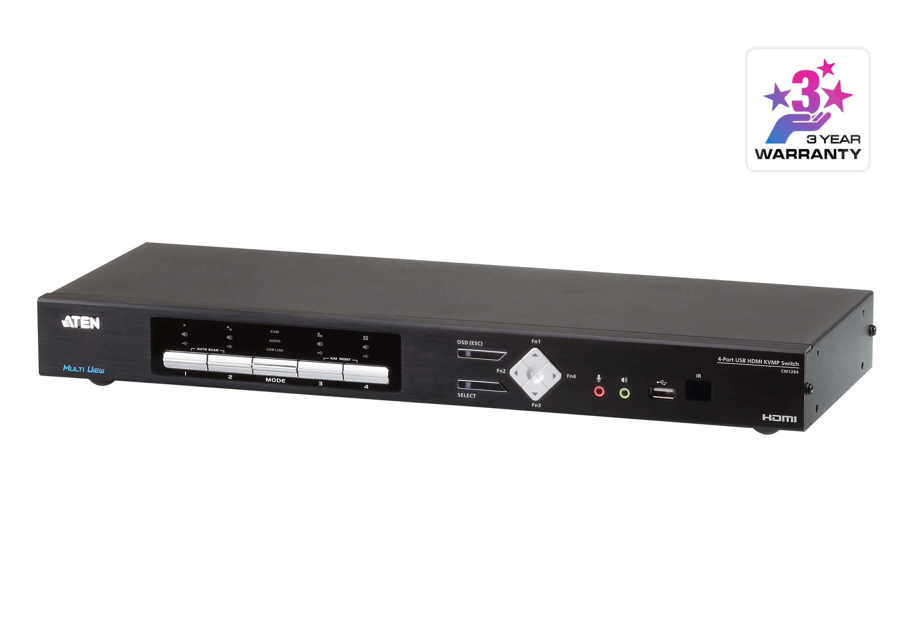 ATEN Switch KVMPÔäó HDMI 4K multiview USB de 4 puertos