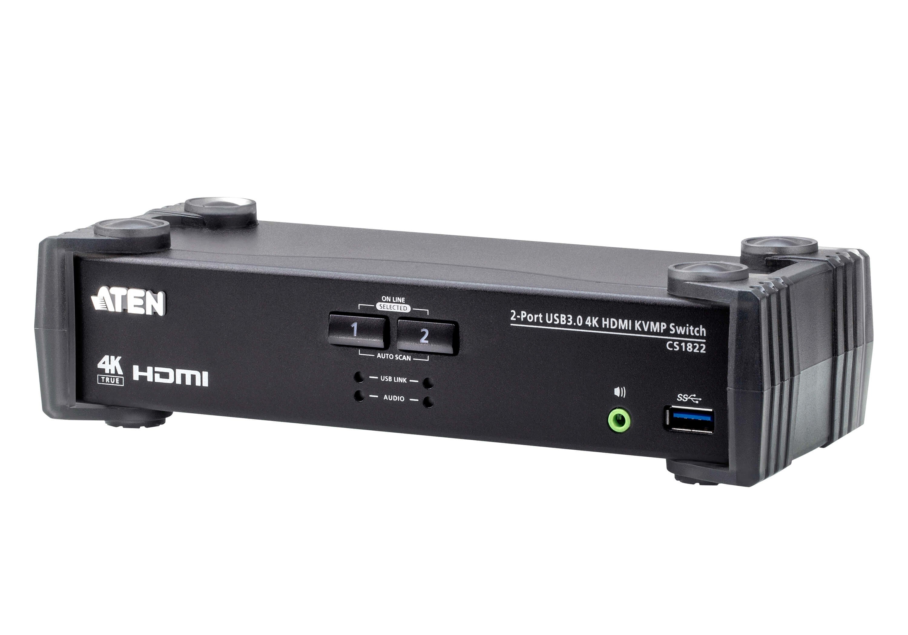 ATEN Switch KVMPÔäó HDMI 4K USB 3.0 de 2 puertos