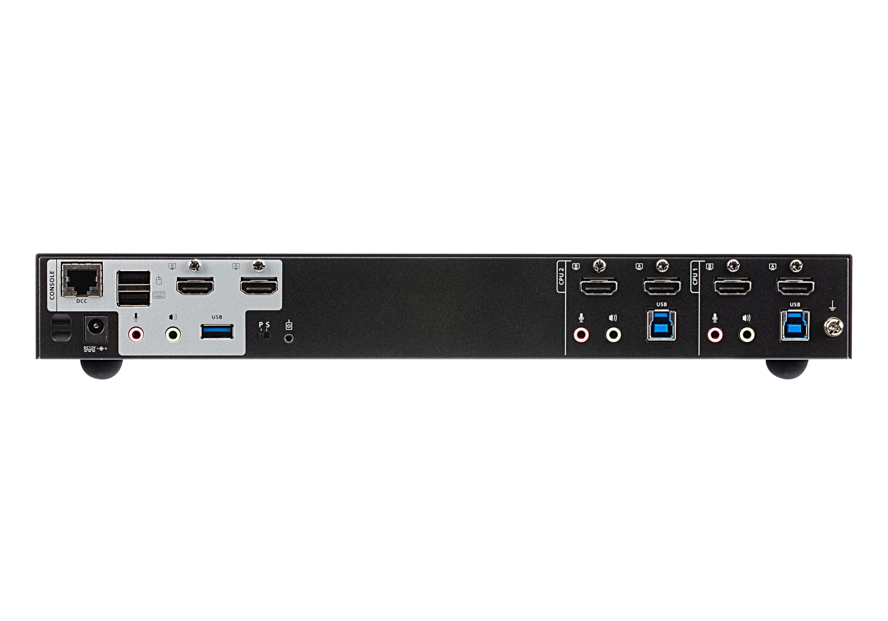 ATEN Switch KVMPÔäó USB 3.0 4K HDMI para dos pantallas de 2 puertos
