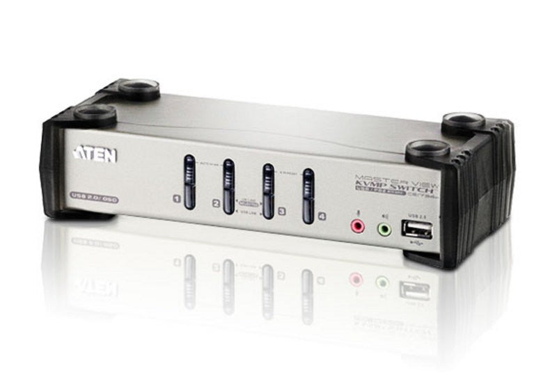 ATEN Switch KVMPÔäó VGA/Audio PS/2-USB de 4 puertos con OSD