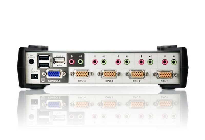ATEN Switch KVMPÔäó VGA/Audio PS/2-USB de 4 puertos con OSD
