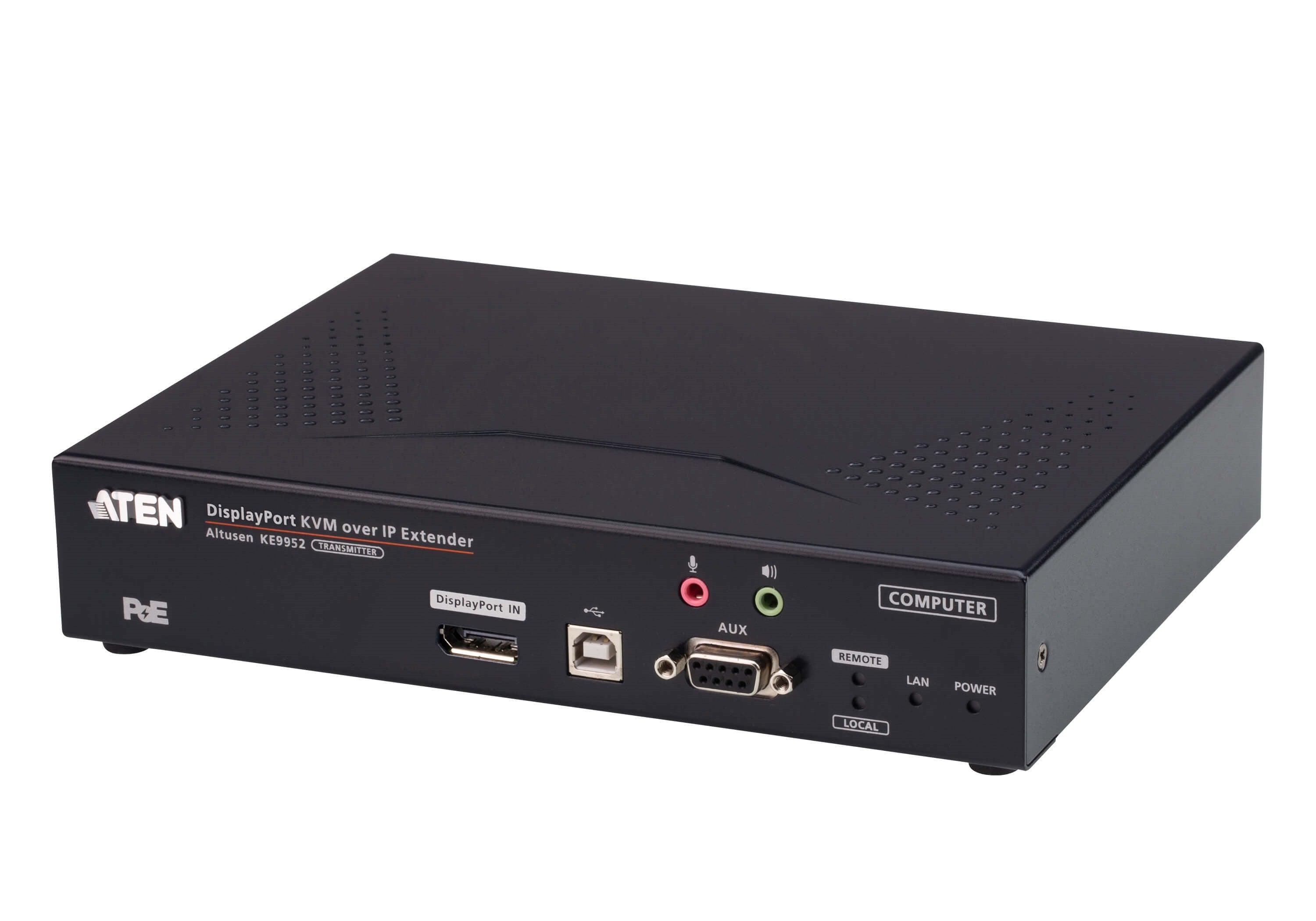 ATEN TRANSMISOR KVM POR IP DISPLAYPORT 4K SINGLE DISPLAY CON PoE