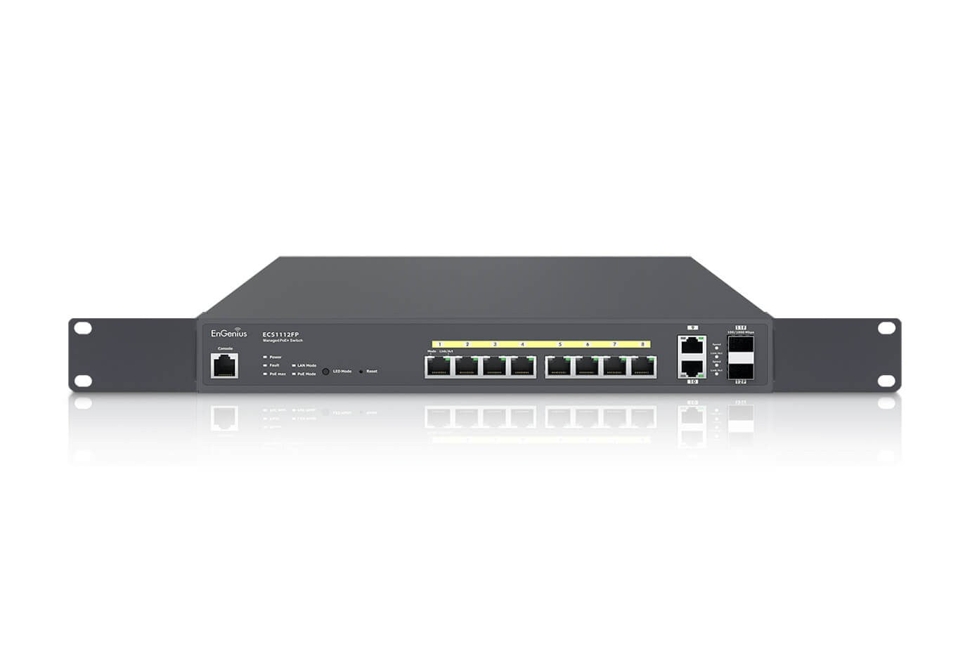 EnGenius ECS1112FP switch Gestionado L2+ Gigabit Ethernet (10/100/1000) Energ+¡a sobre Ethernet (PoE) Negro