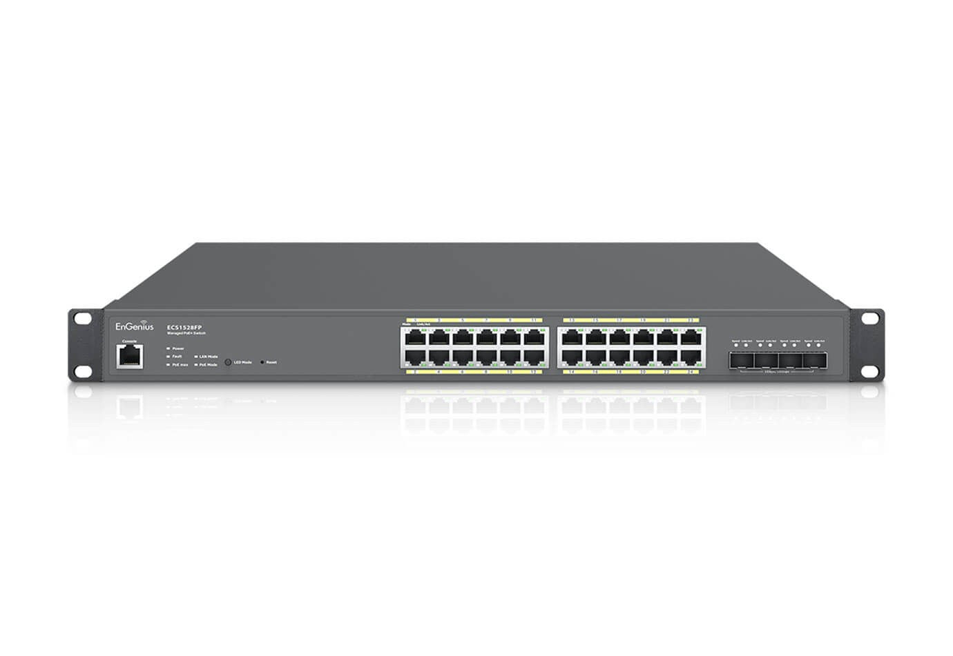 EnGenius ECS1528FP switch Gestionado L2 Gigabit Ethernet (10/100/1000) Energ+¡a sobre Ethernet (PoE) 1U Negro