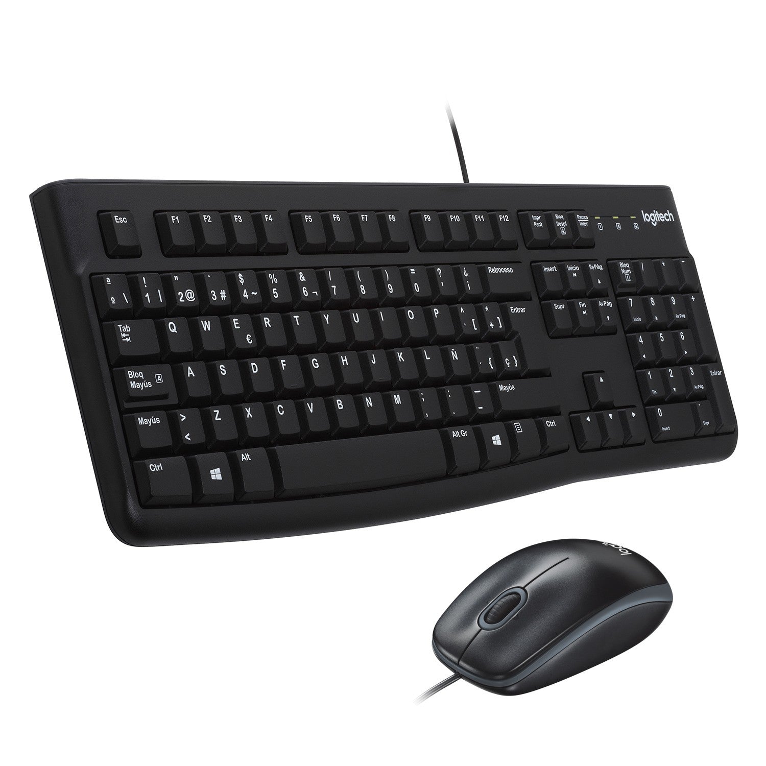 Logitech Desktop MK120 teclado Rat+¦n incluido USB QWERTY Espa+¦ol Negro
